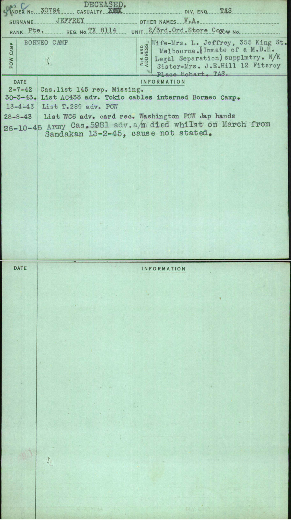 Jeffrey, V A, TX8114