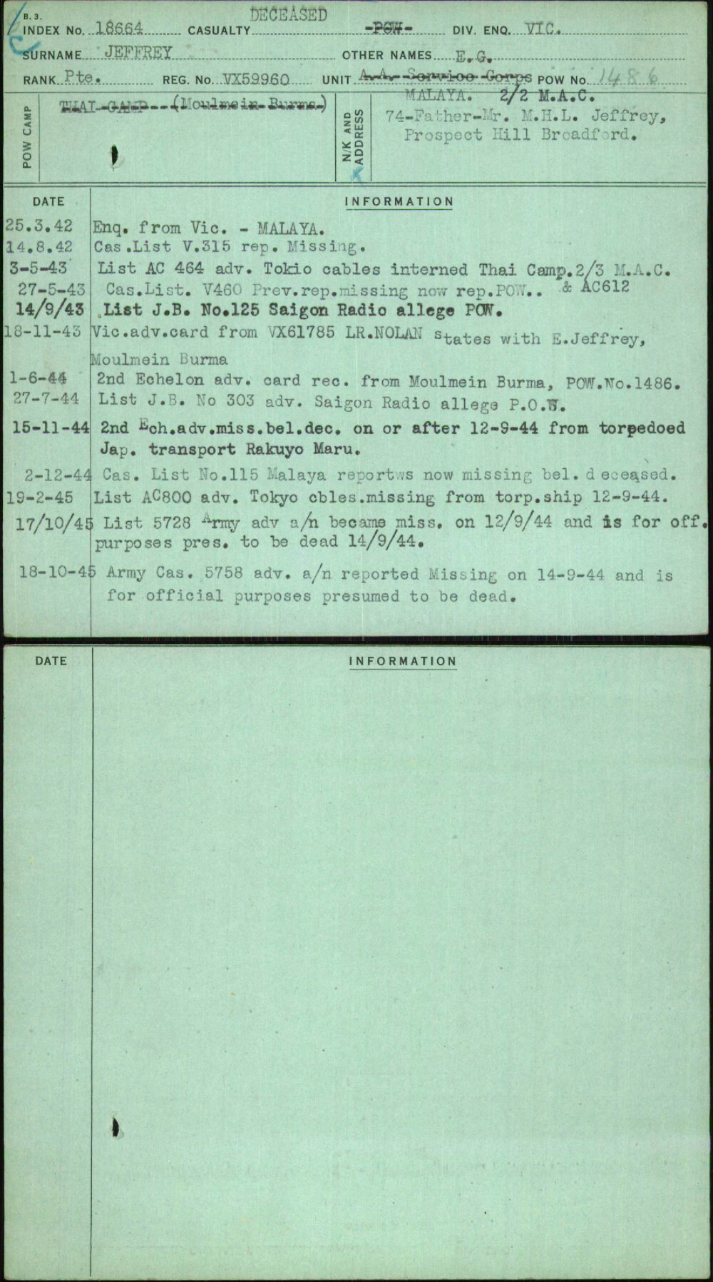 Jeffrey, E G, VX59960