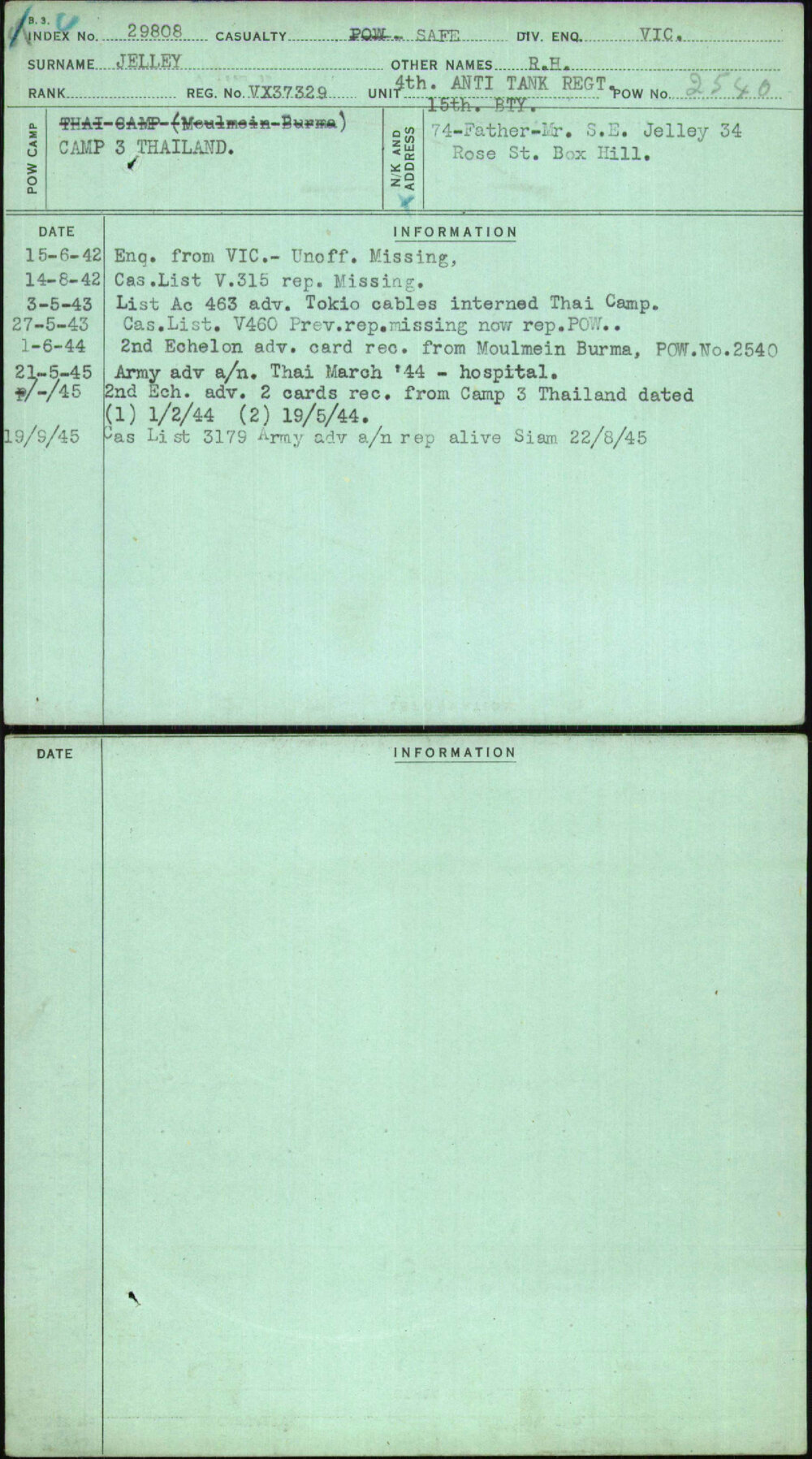 Jelley, R H, VX37329