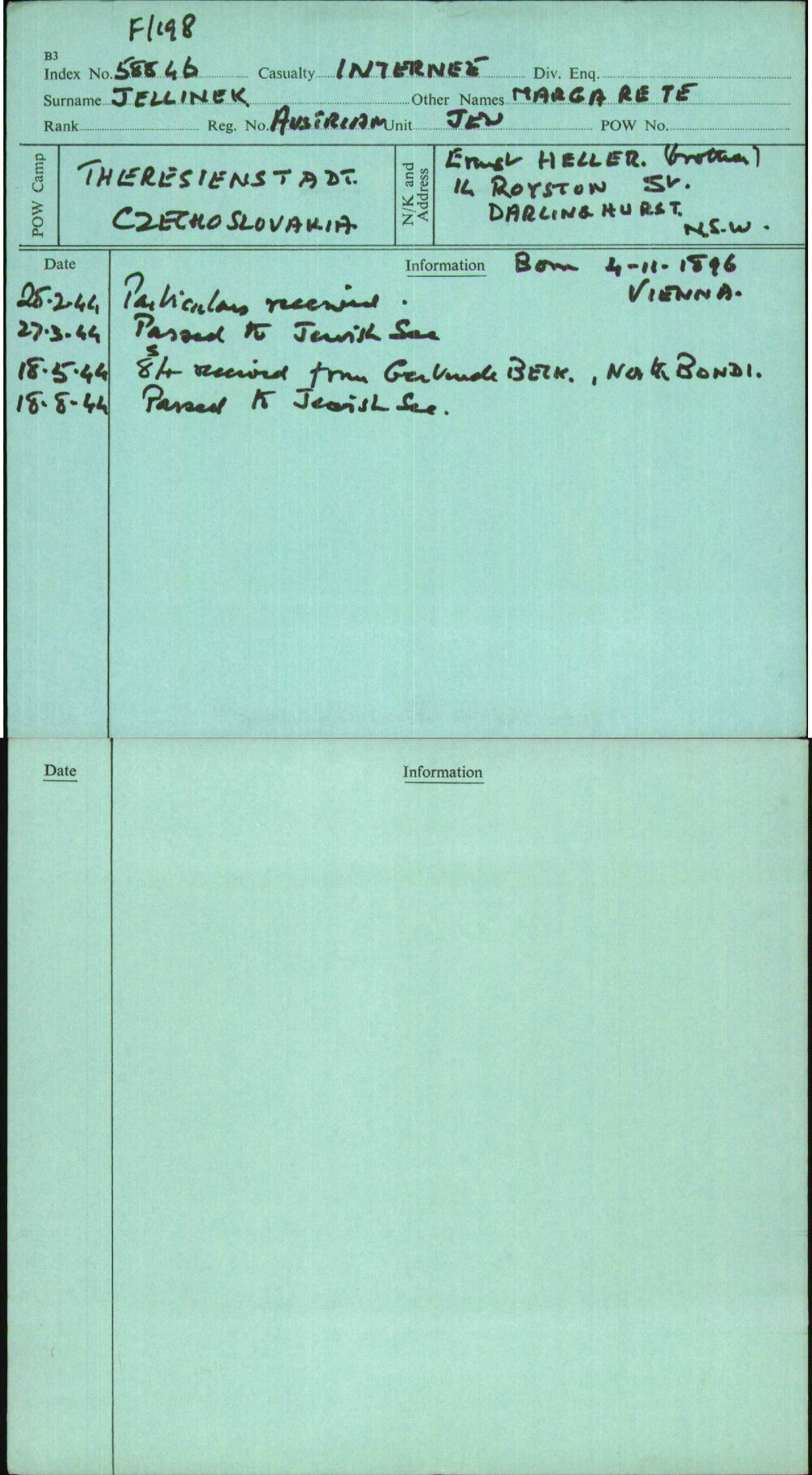 Jellinek, Margarete, Austrian