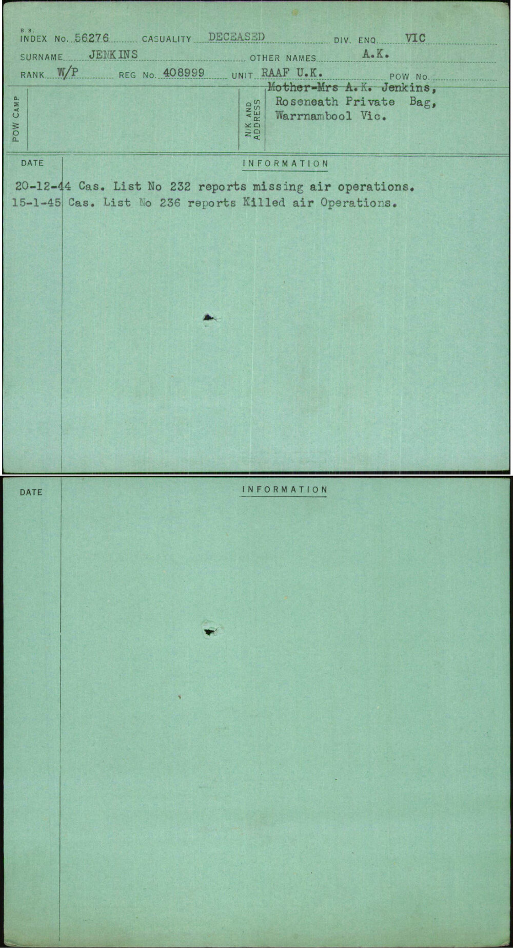 Jenkins, A K, 408999