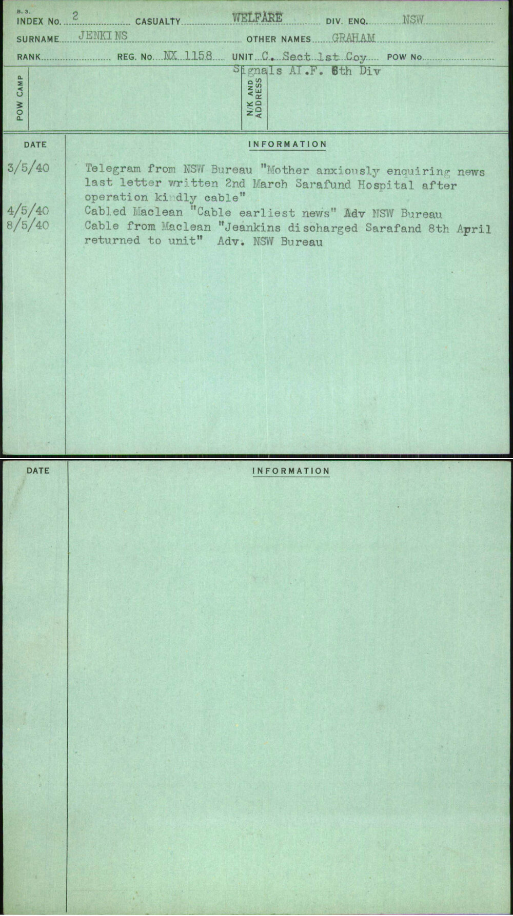 Jenkins, Graham, NX1158