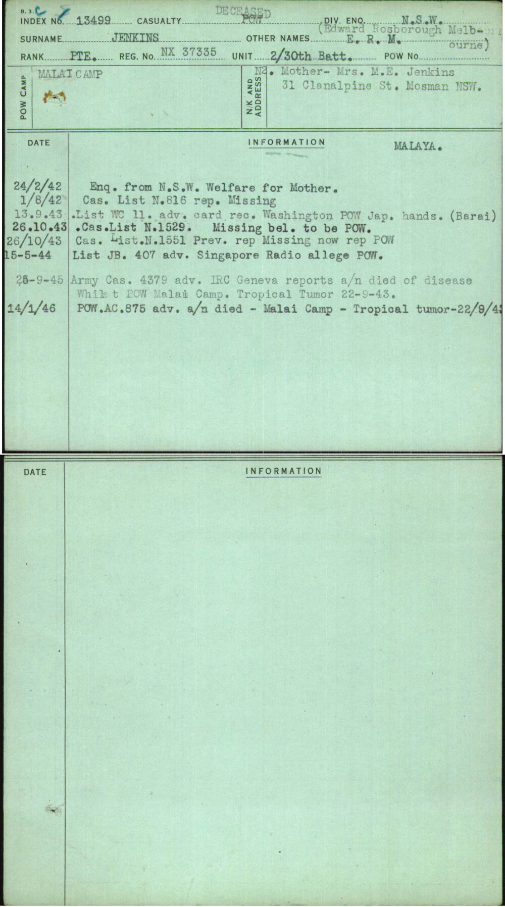 Jenkins, E R M (Edward Rosborough Melbourne), NX37335