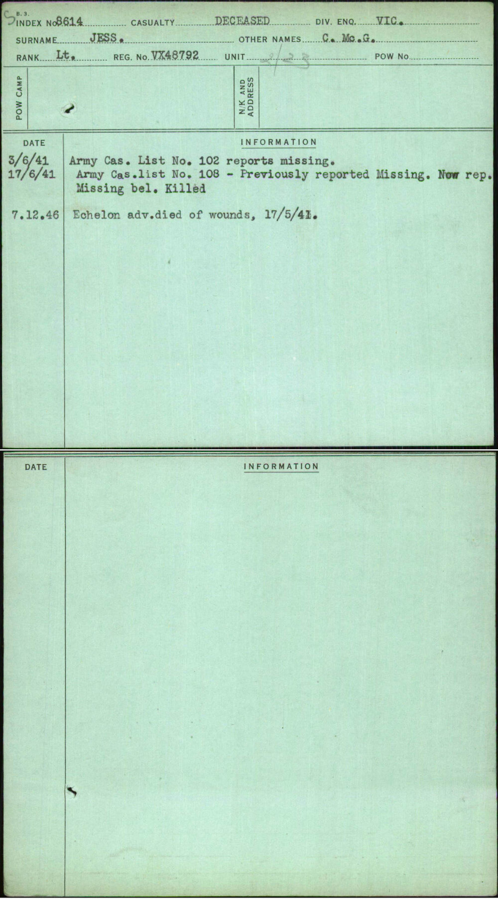 Jess, C Mc G, VX48792