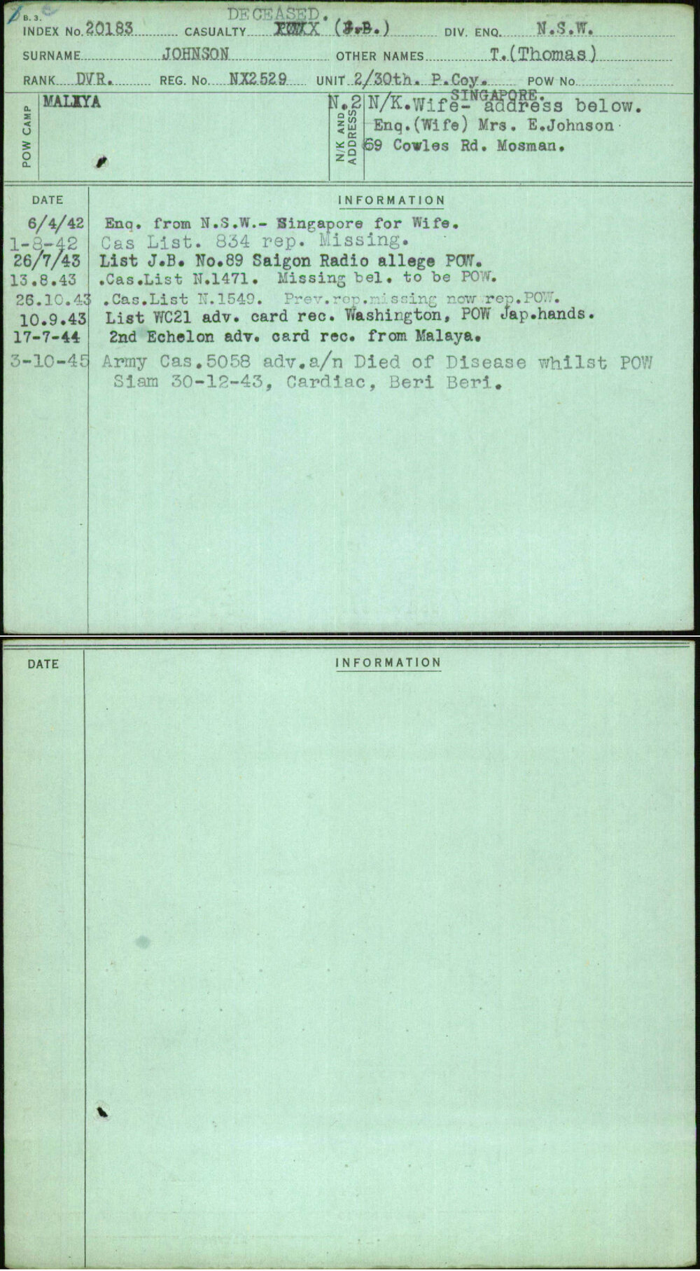 Johnson, T (Thomas), NX2529