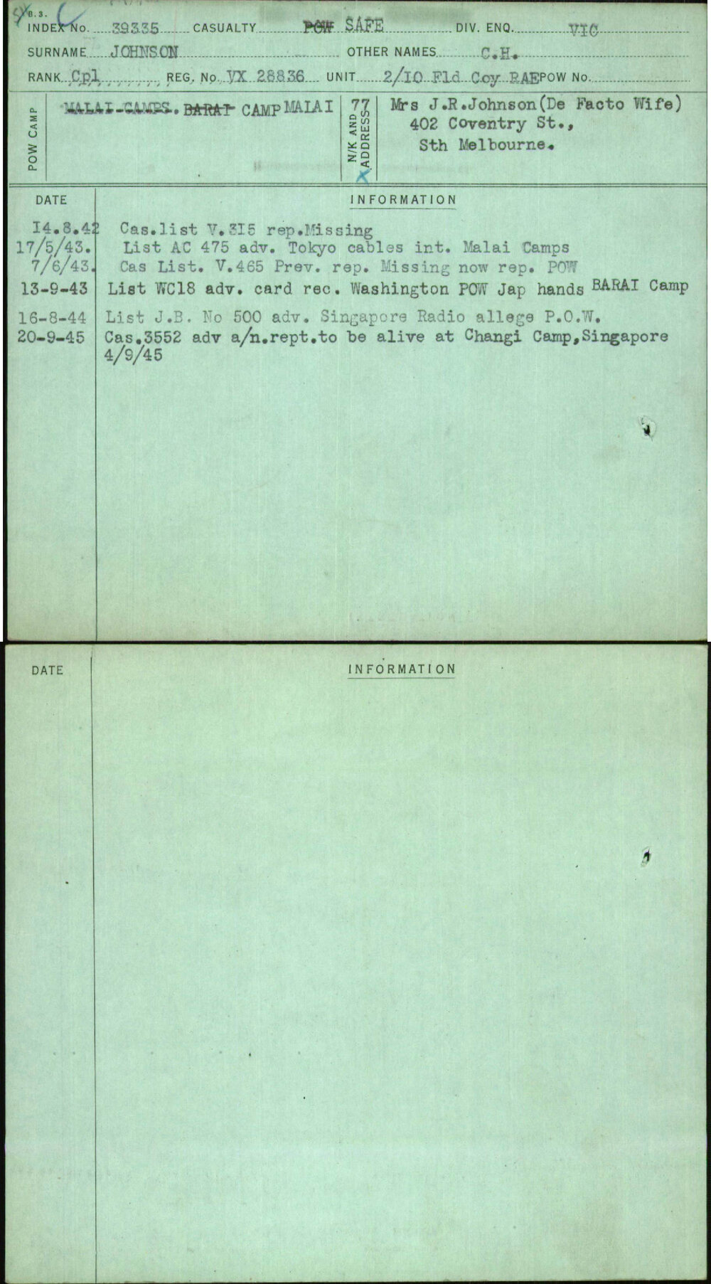 Johnson, C H, VX28836