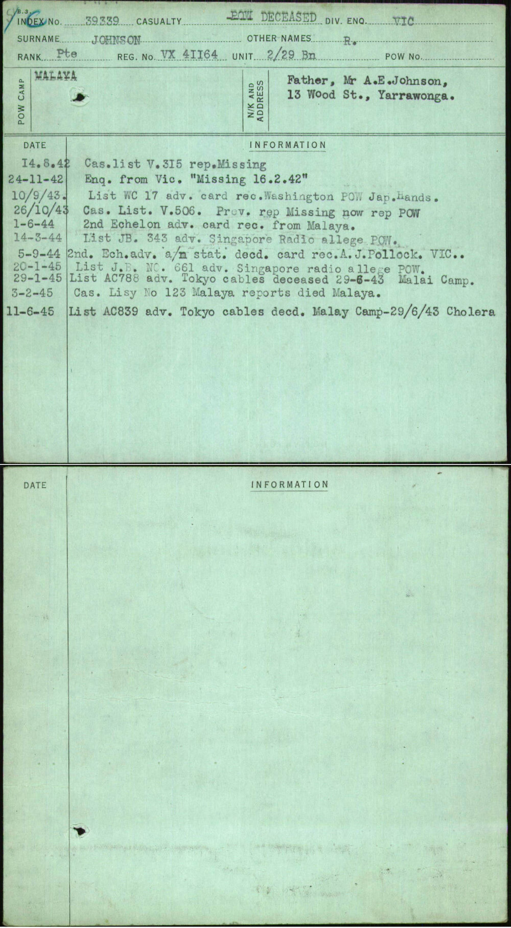 Johnson, R, VX41164