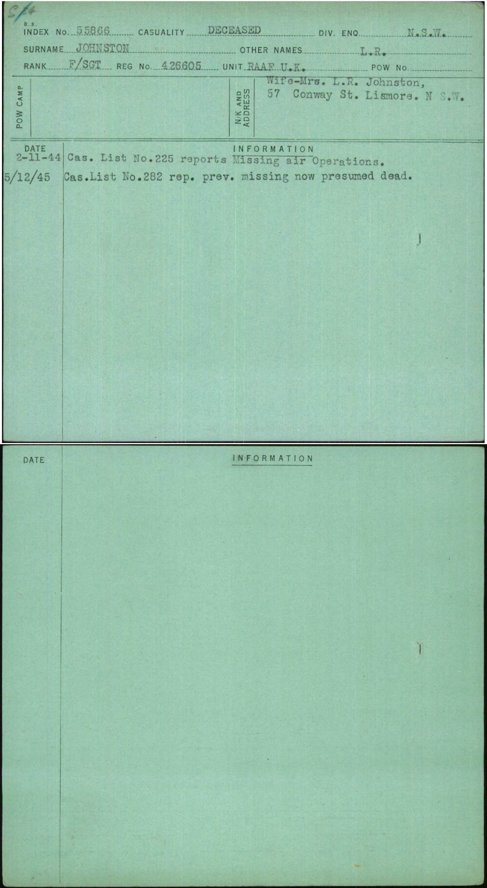 Johnston, L R, 426605