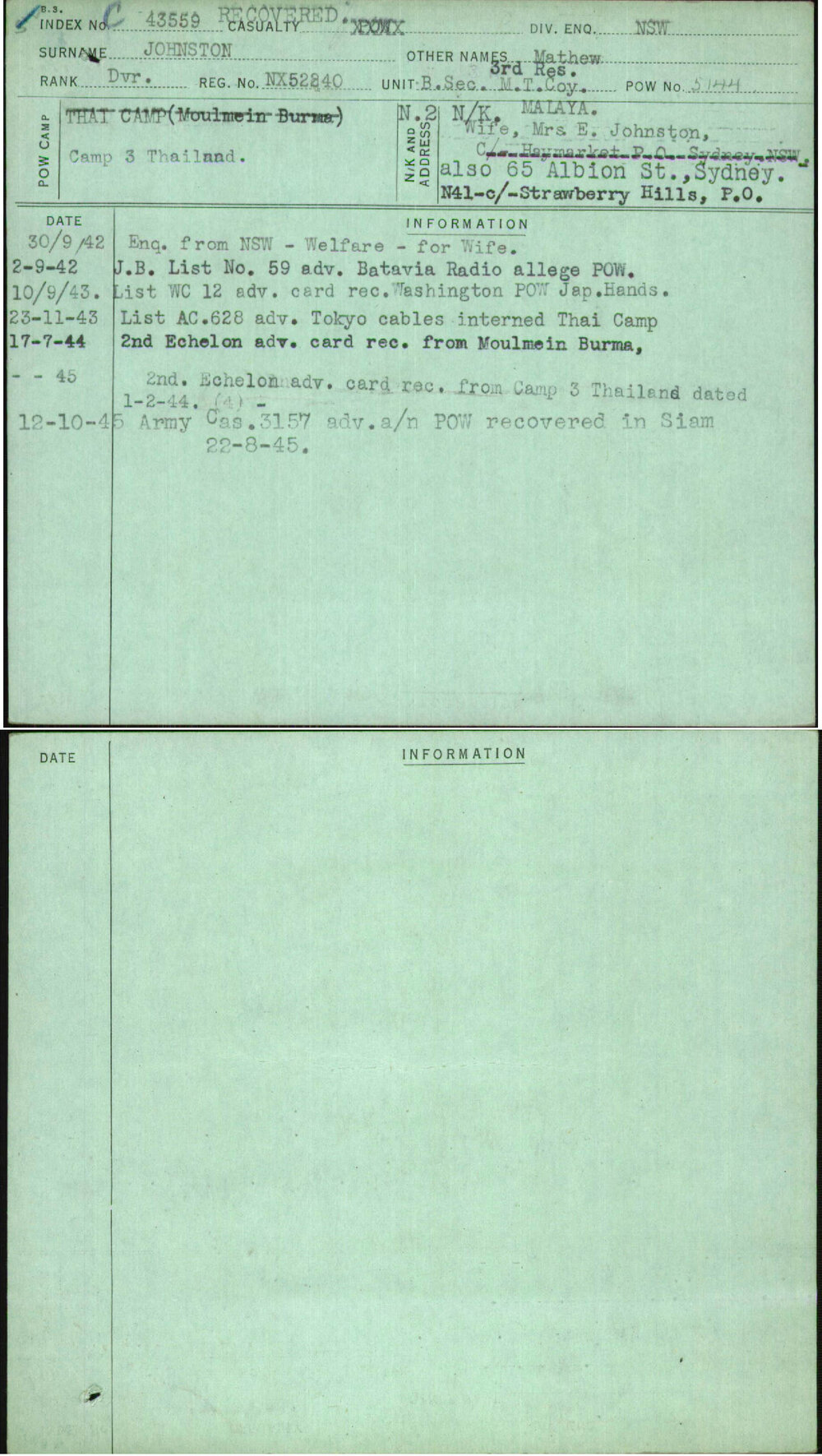 Johnston, Mathew, NX52240