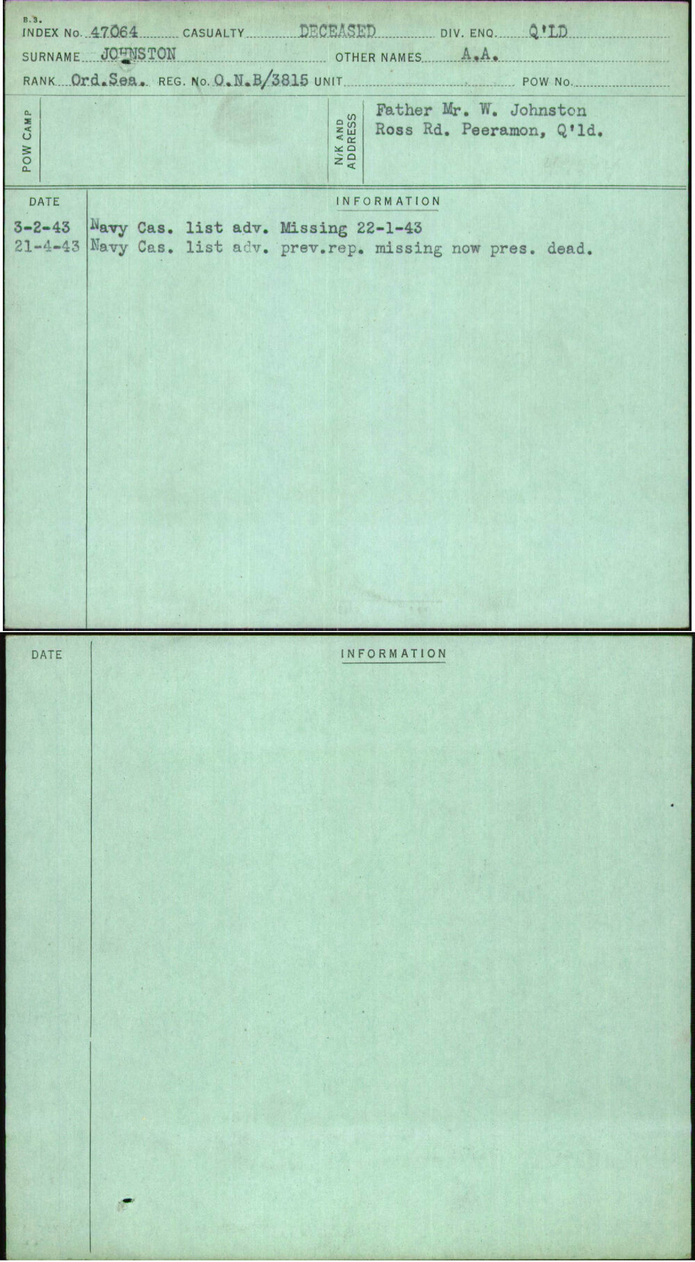 Johnston, A A, Onb-3815