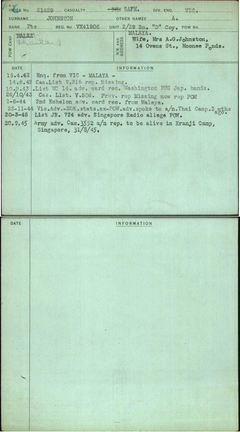 Johnston, A, VX41906