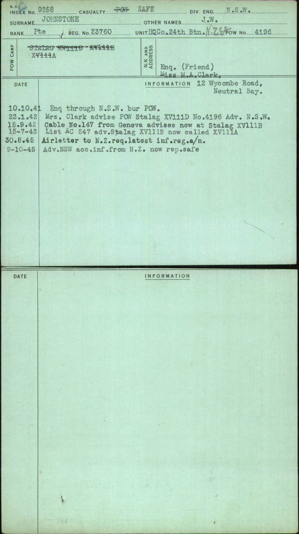 Johnstone, J W, 23760