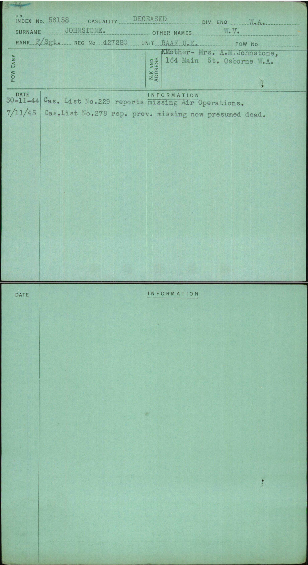 Johnstone, W V, 427280