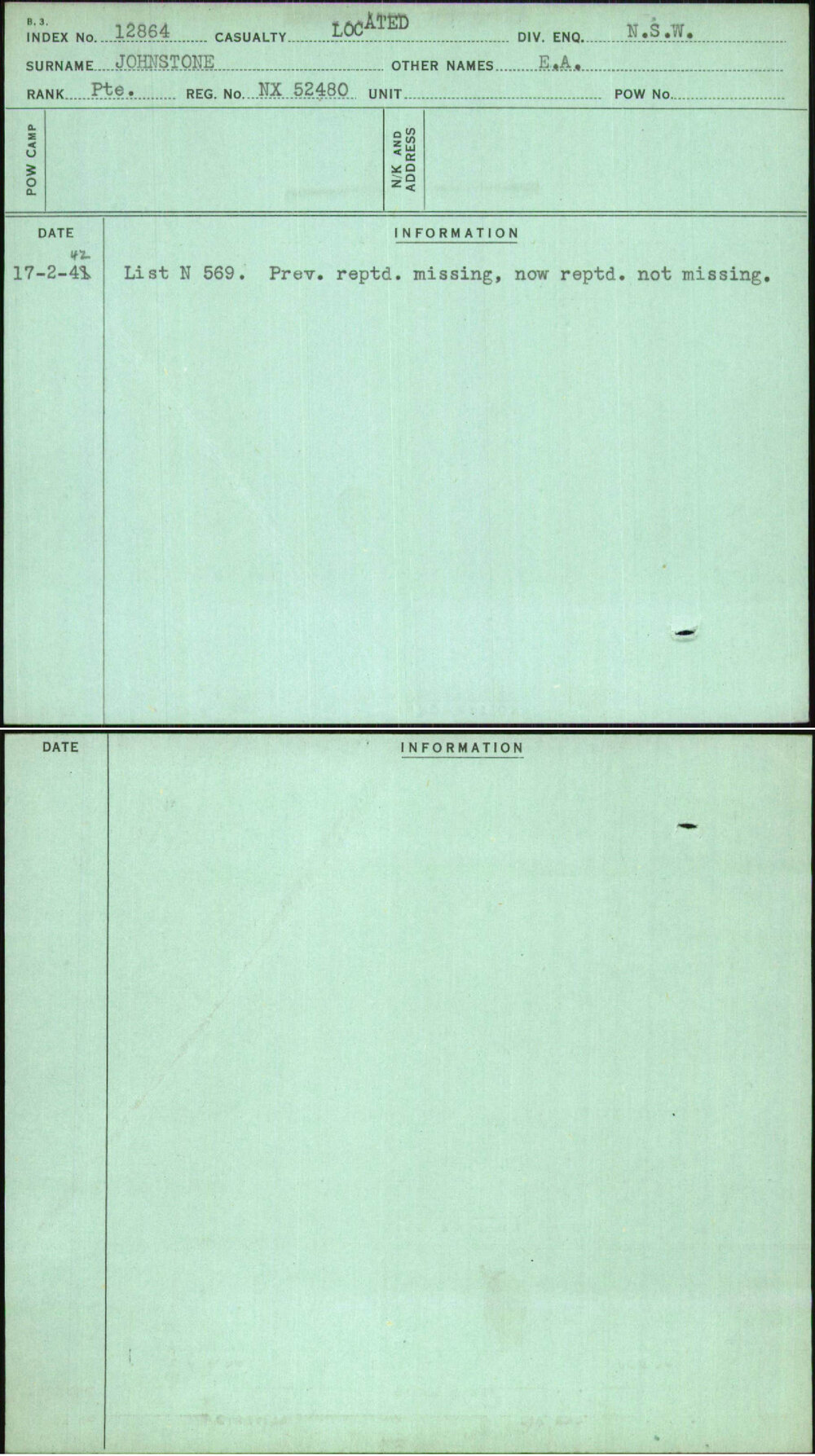 Johnstone, E A, NX52480