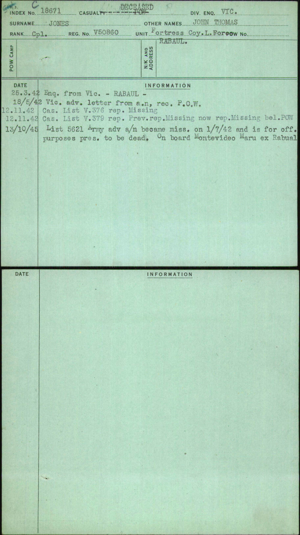 Jones, John Thomas, V50860