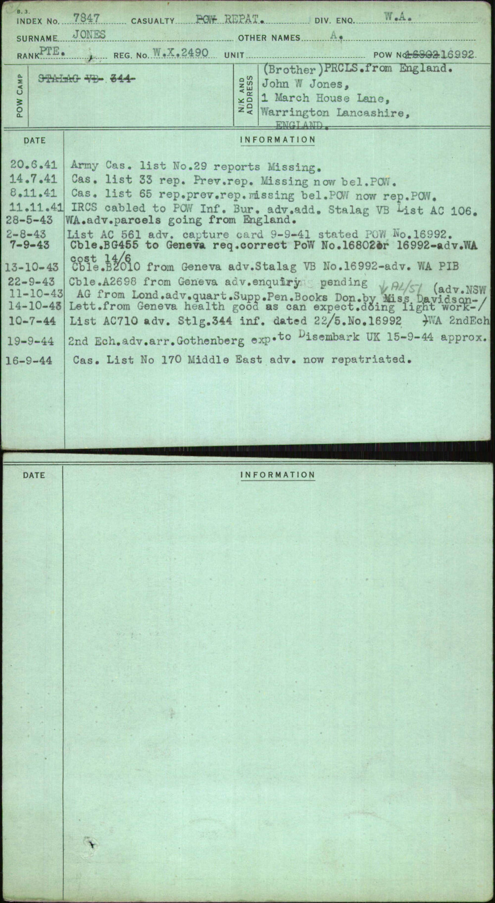 Jones, A, WX2490
