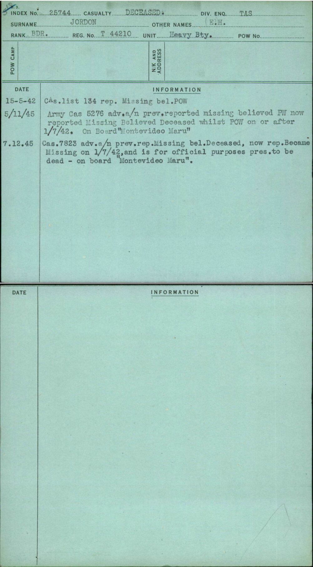 Jordon, E H, T44210