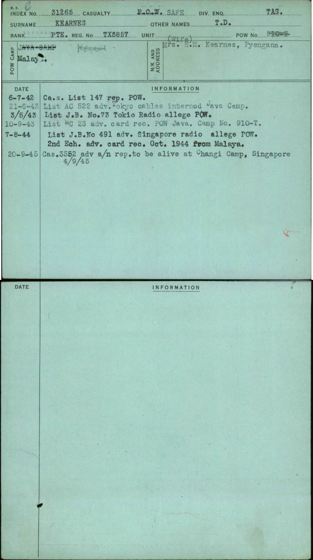 Kearnes, T D, TX5857