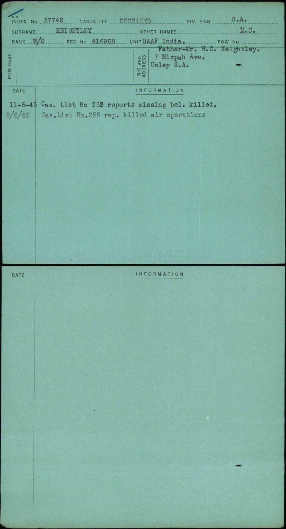 Keightley, M C, 416968