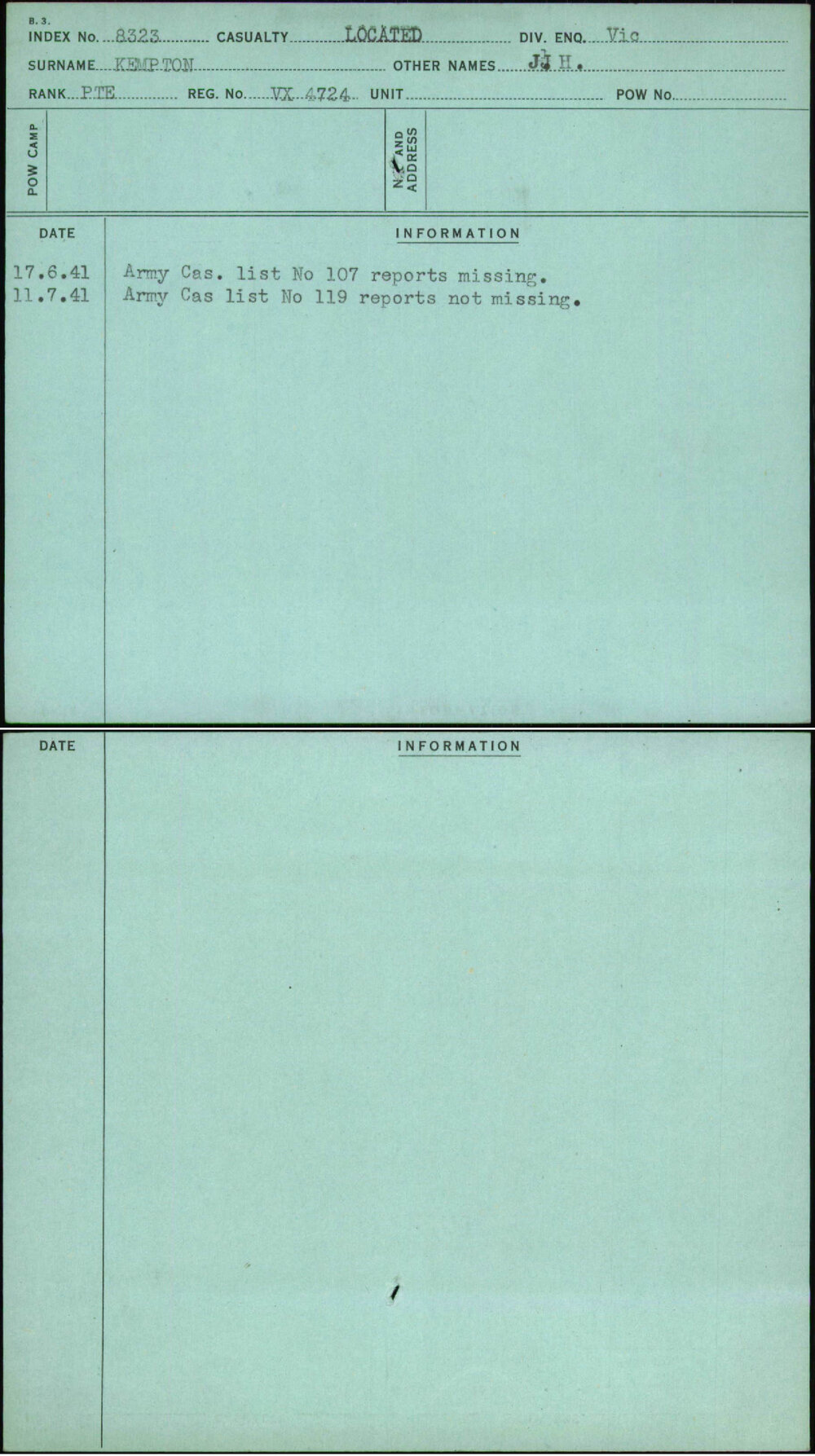 Kempton, J H, VX4724