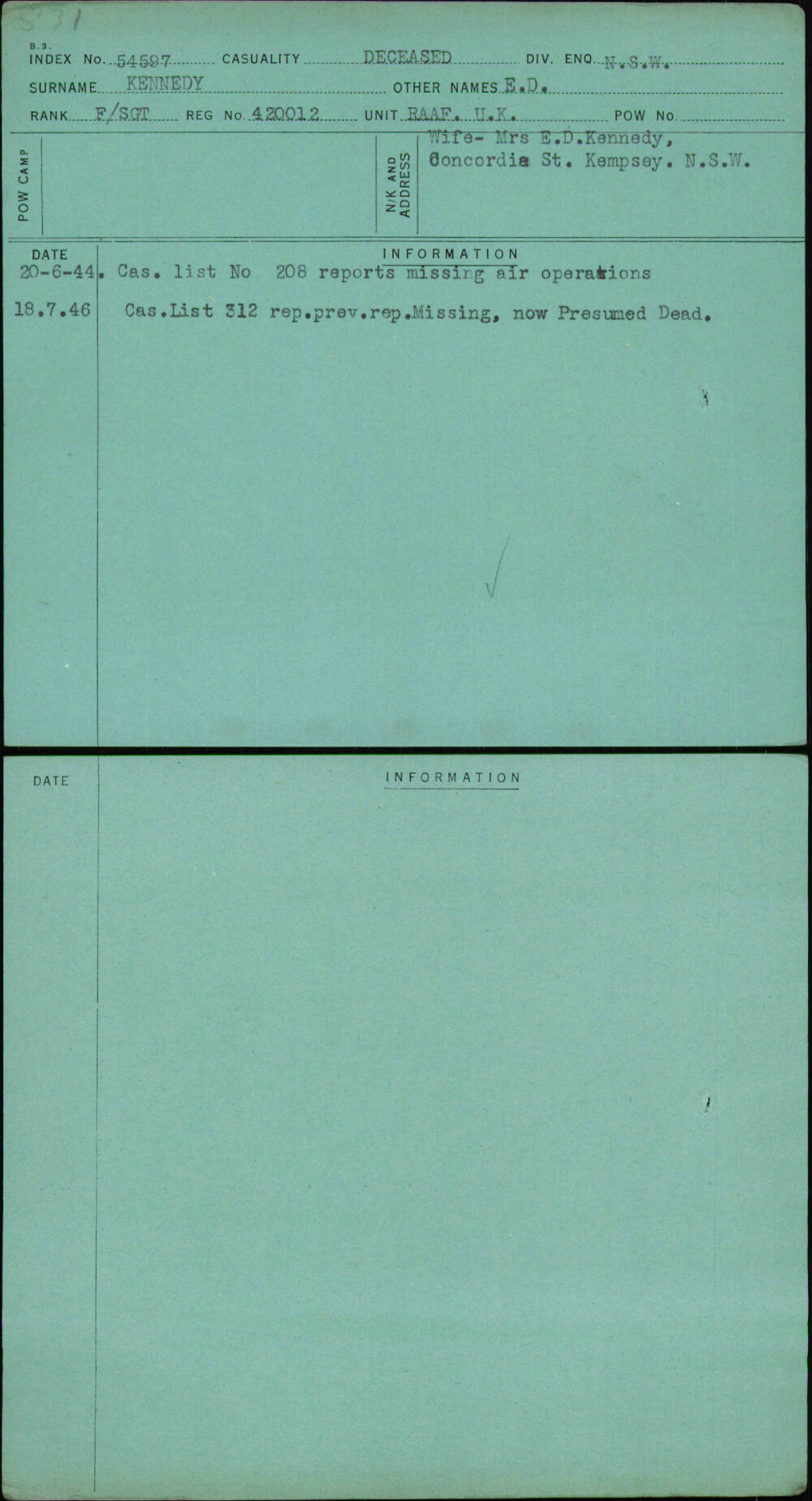 Kennedy, E D, 420012