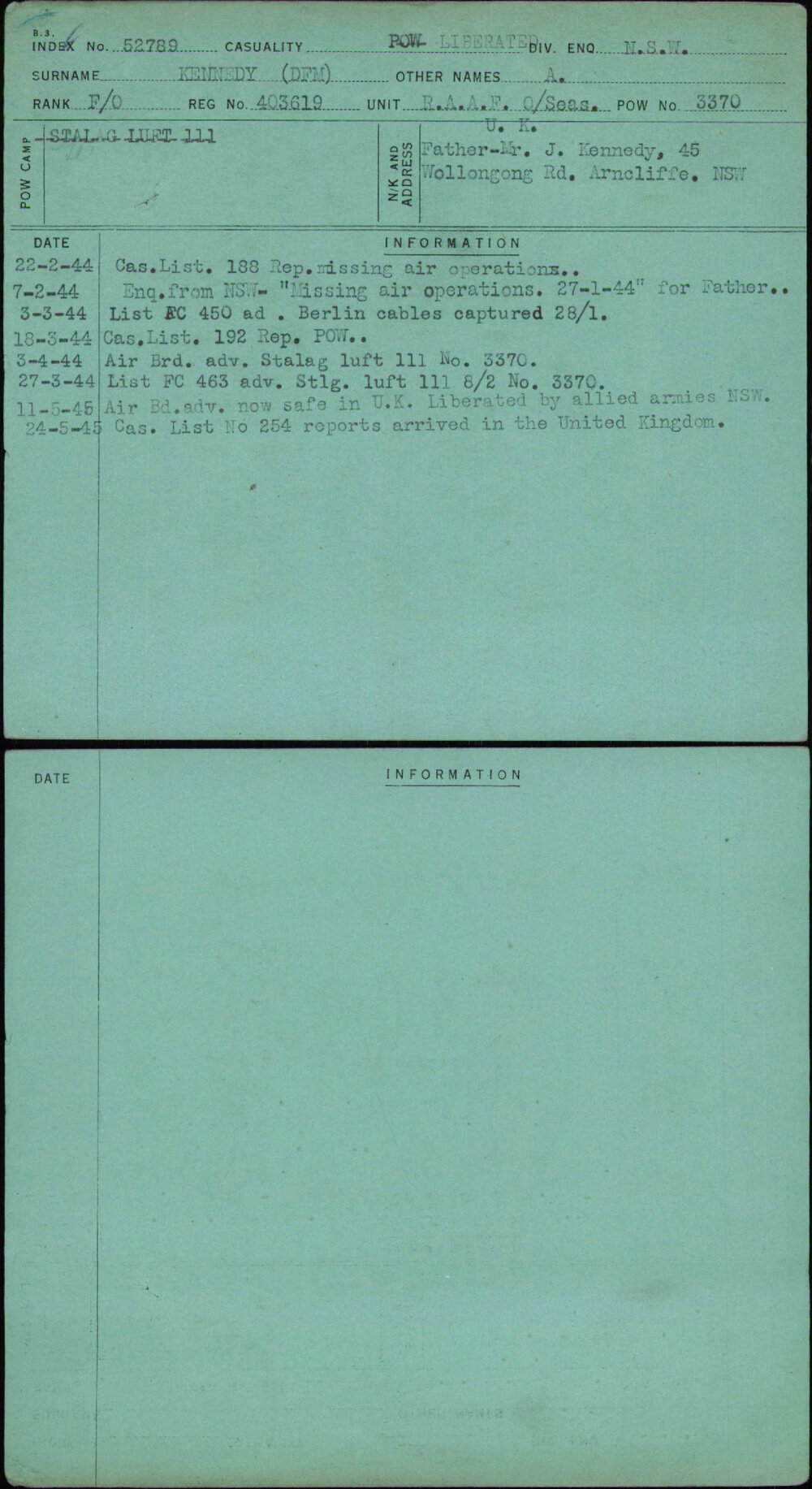 Kennedy (Dfm), A, 403619