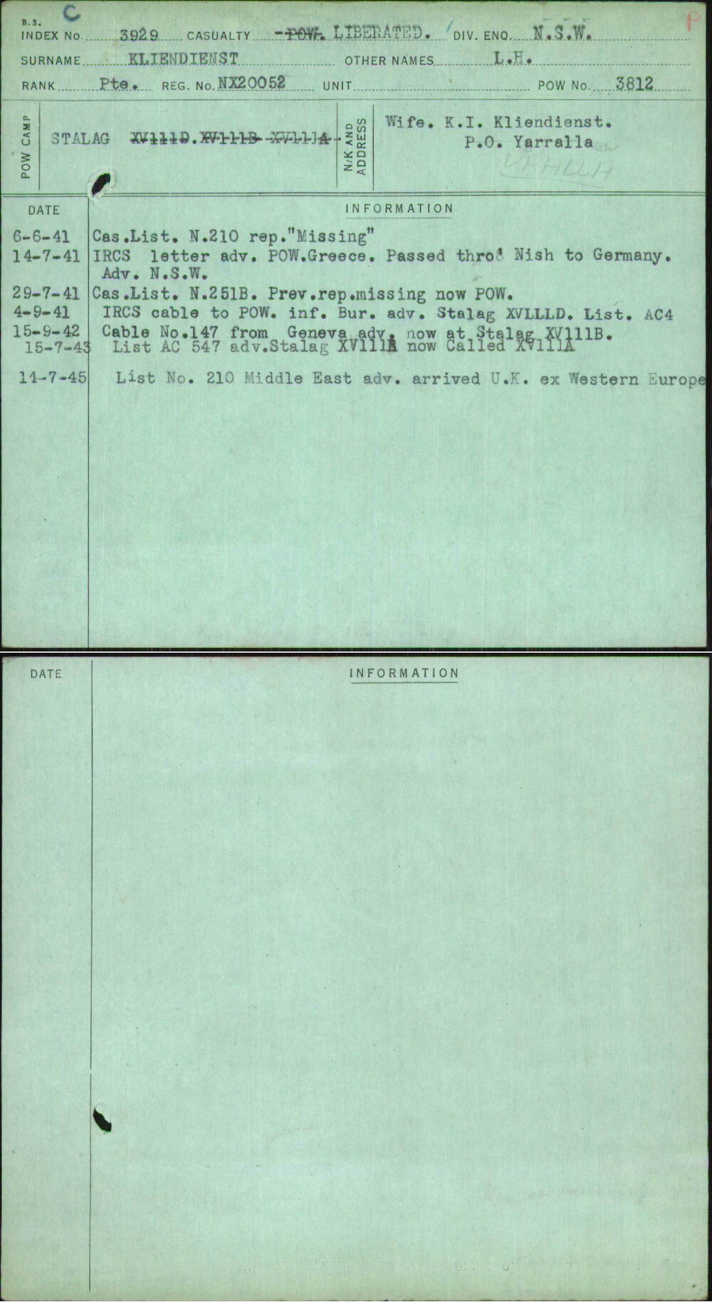 Kliendienst, L H, NX20052