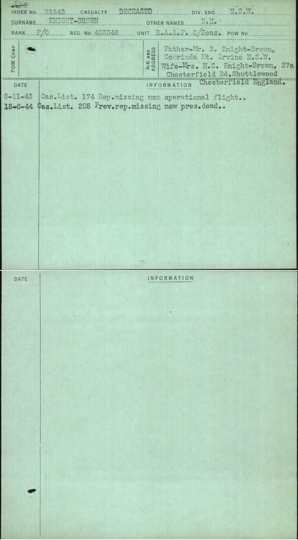 Knight-Brown, N H, 403348