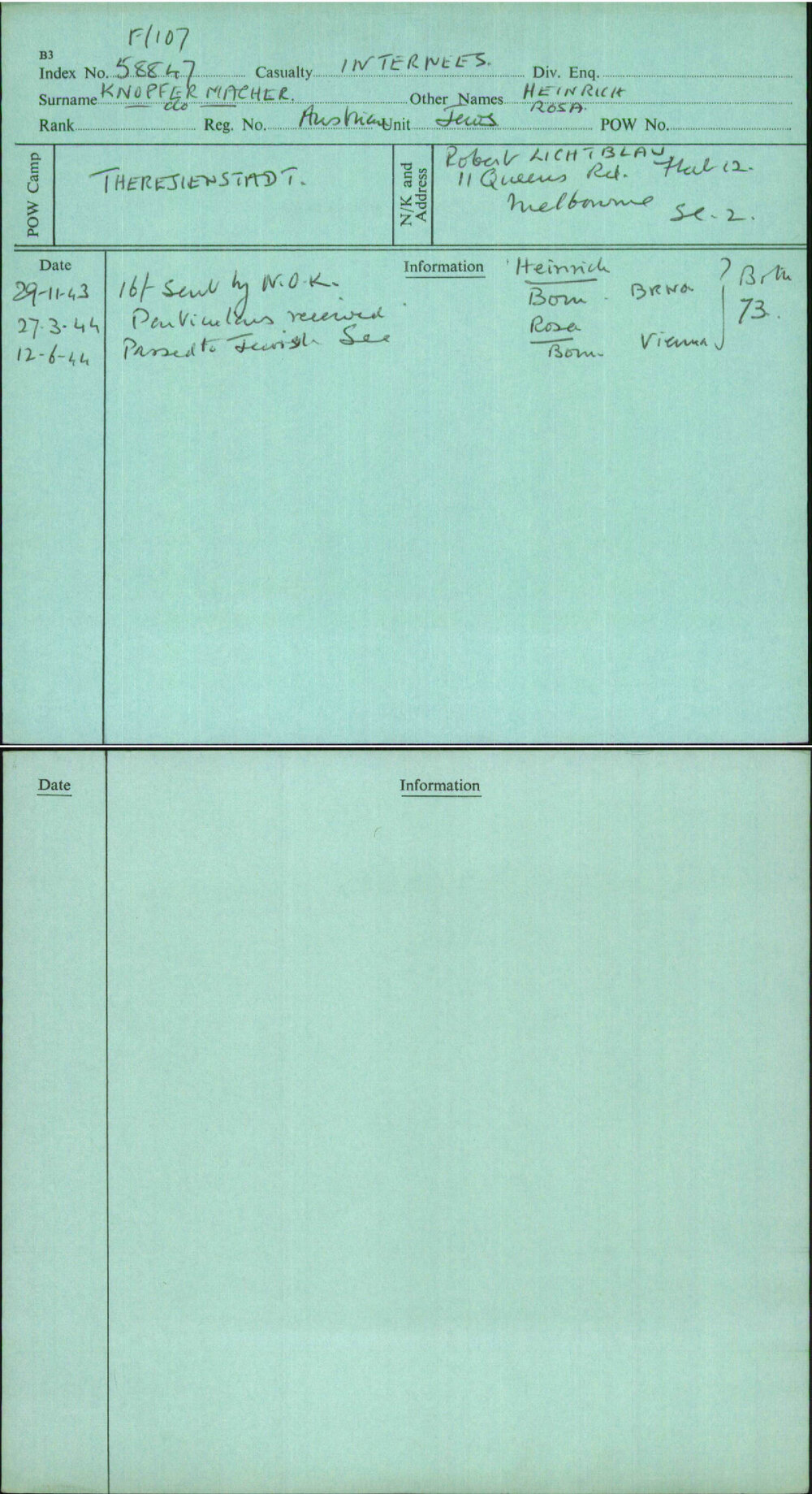 Knopfer Macher, Heinrick Rosa, Austrian