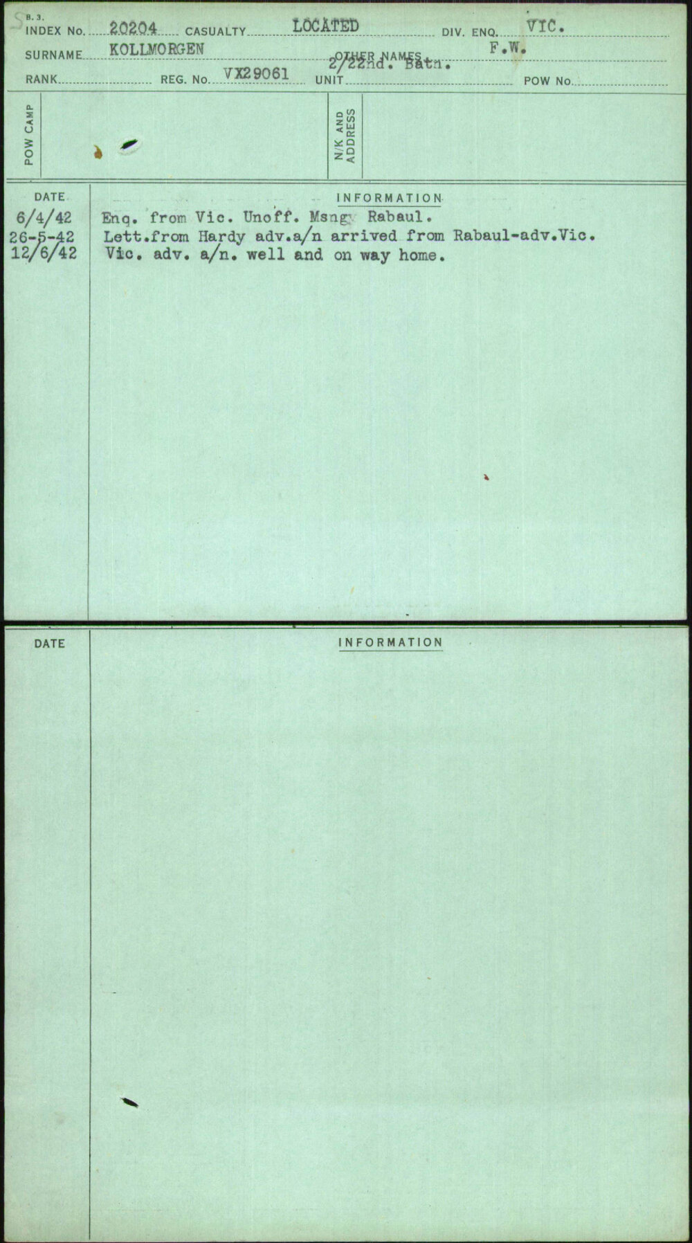 Kollmorgen, F W, VX29061