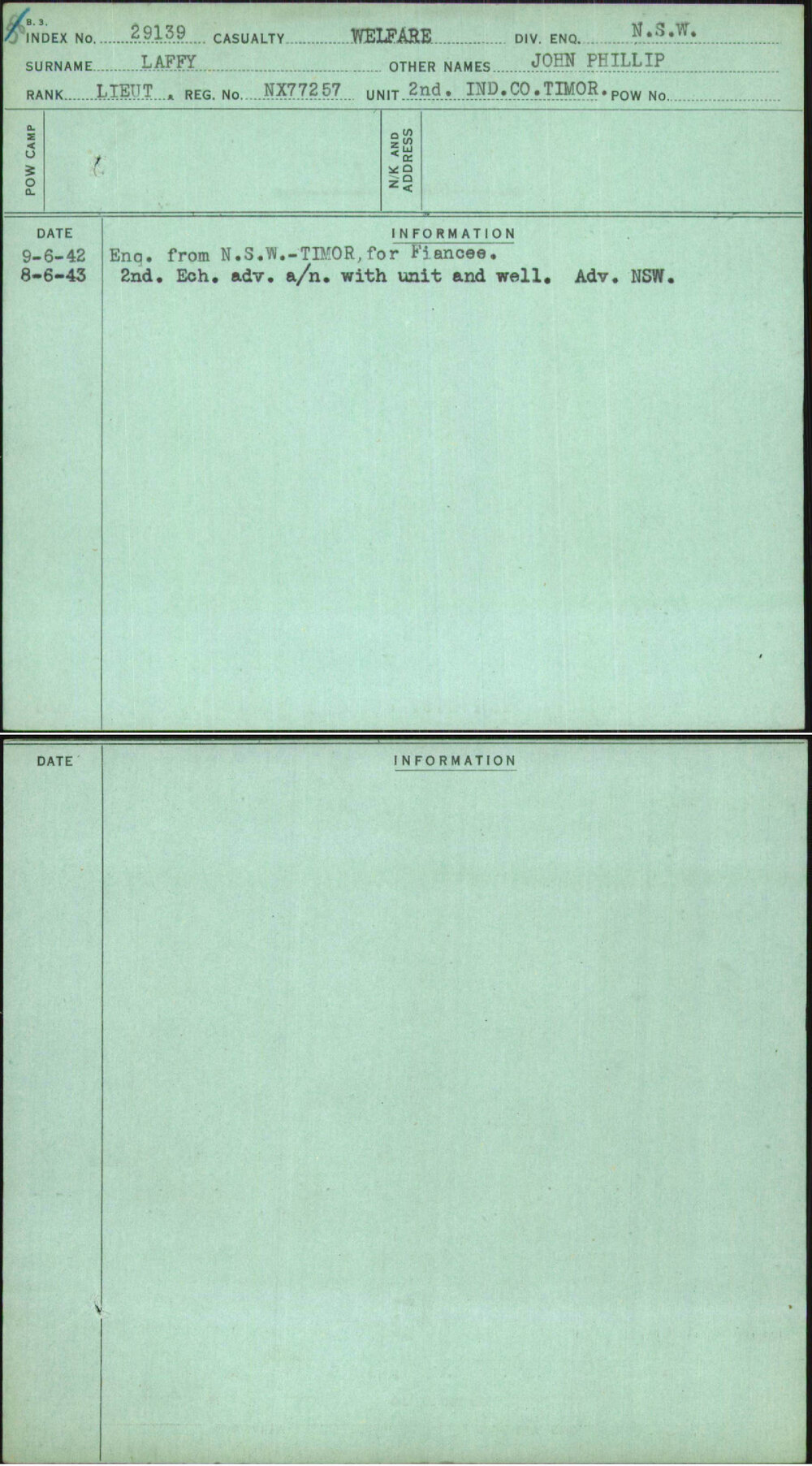 Laffy, John Phillip, NX77257