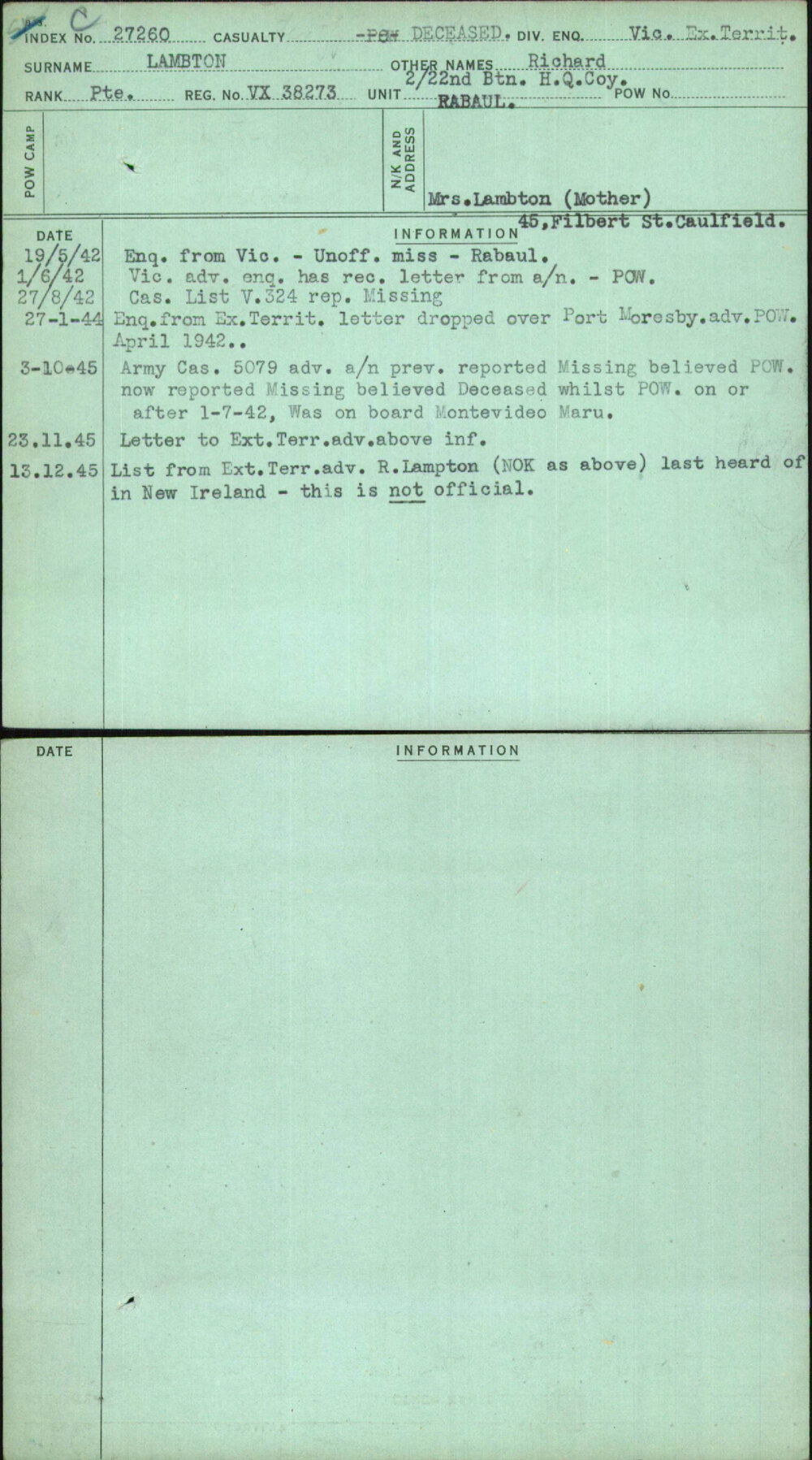 Lambton, Richard, VX38273