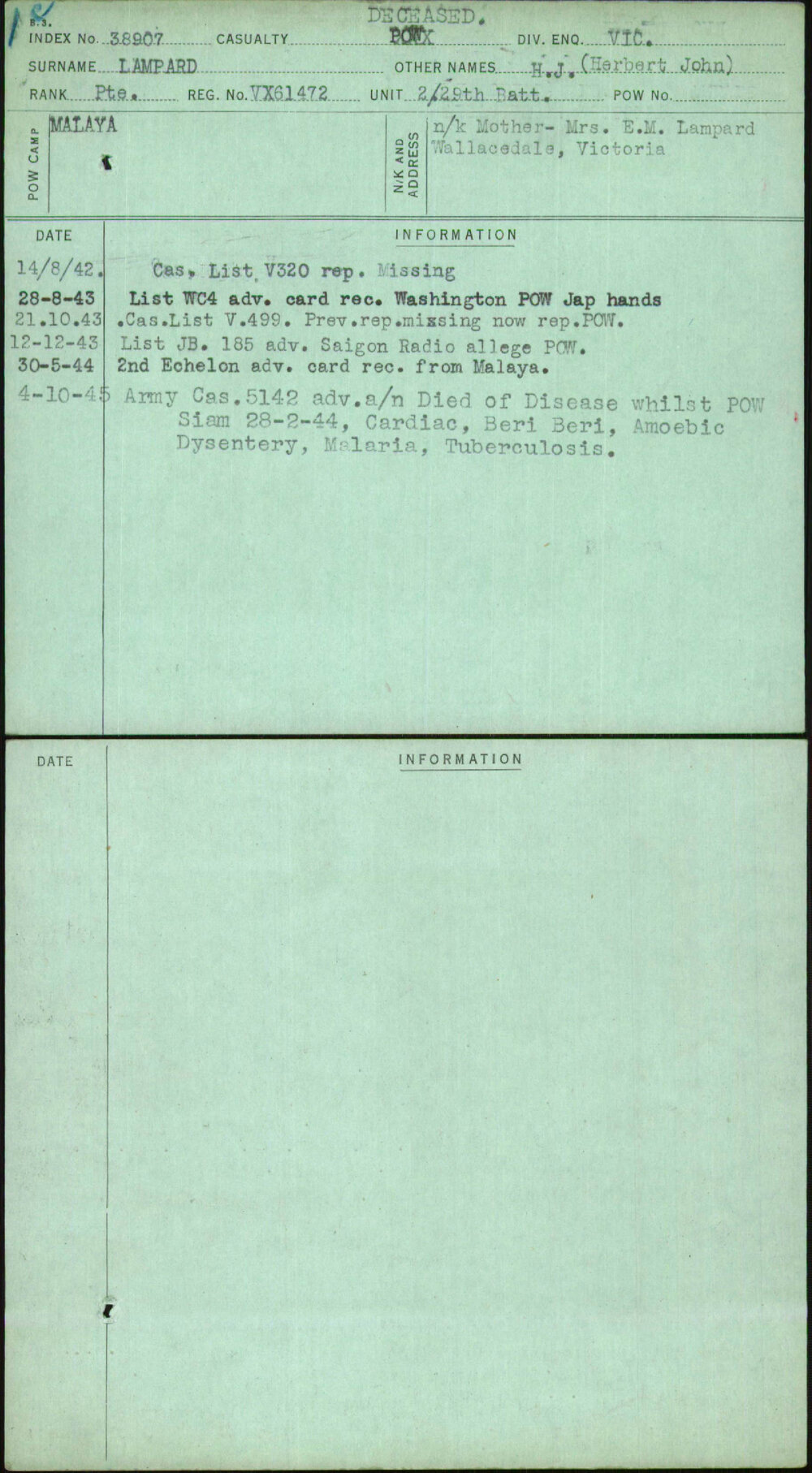 Lampard, H J (Herbert John), VX61472