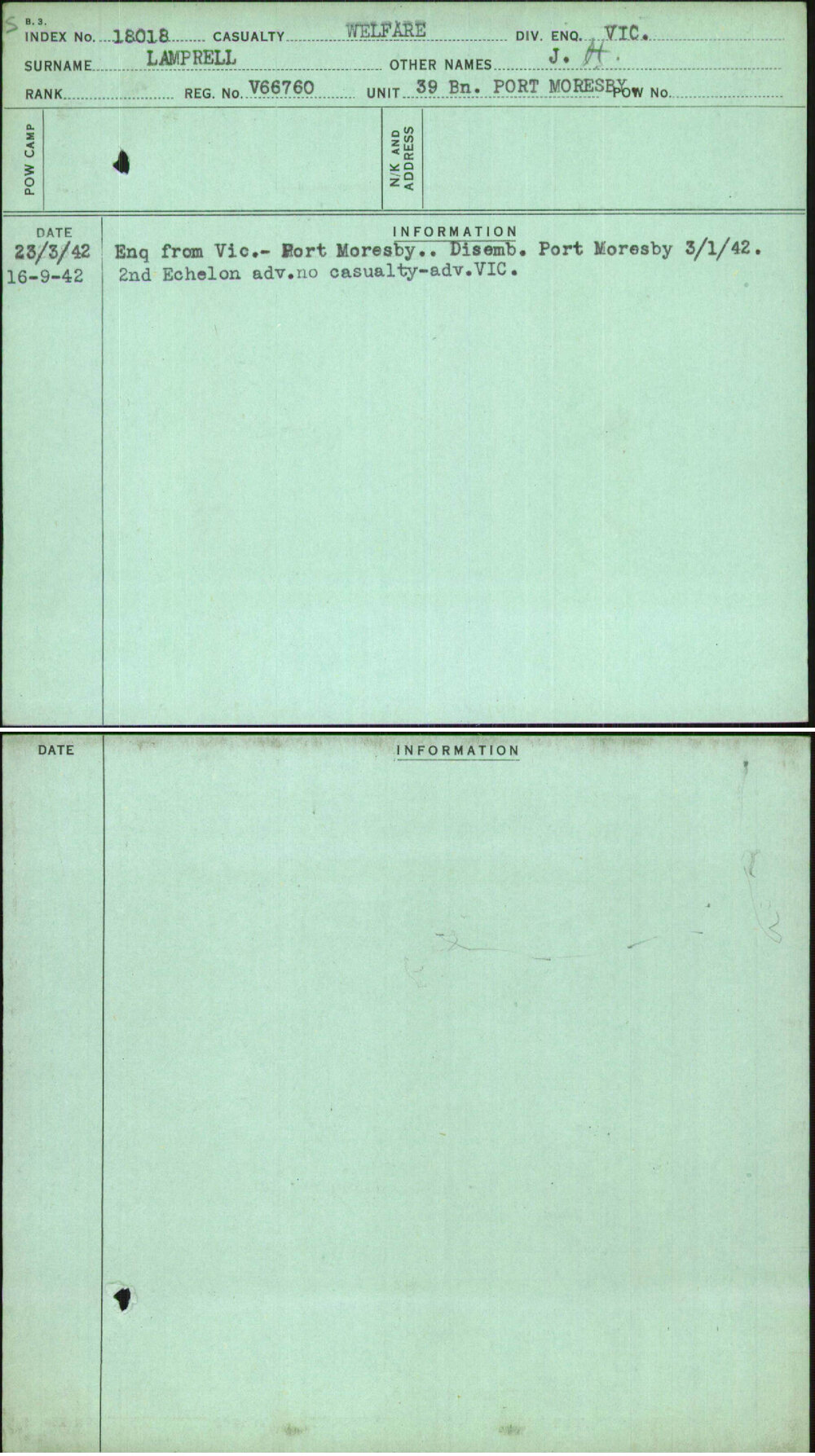 Lamprell, J H, V66760