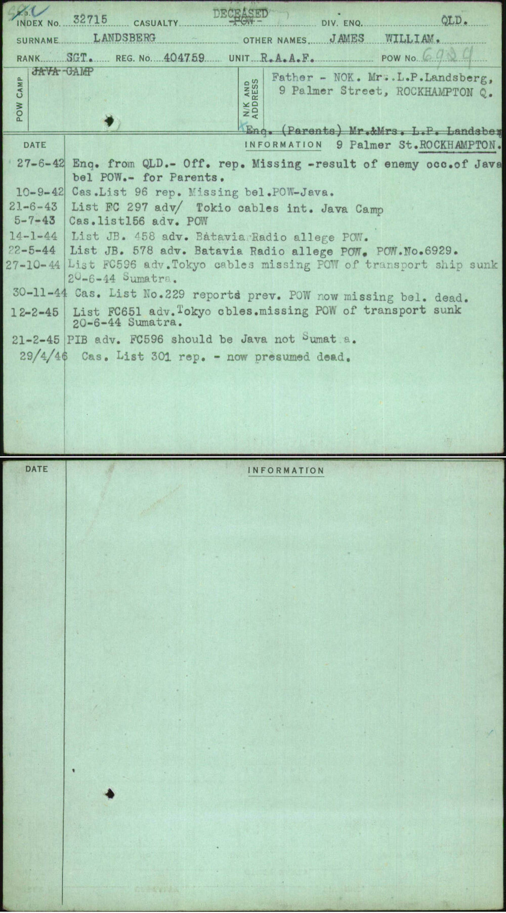 Landsberg, James William, 404759