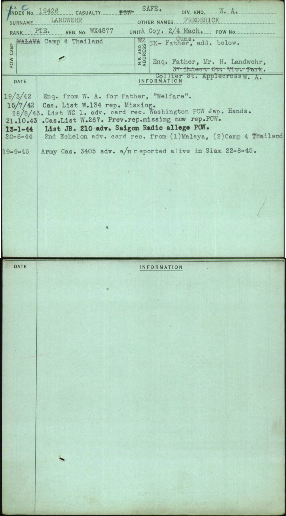 Landwehr, Frederick, WX4877