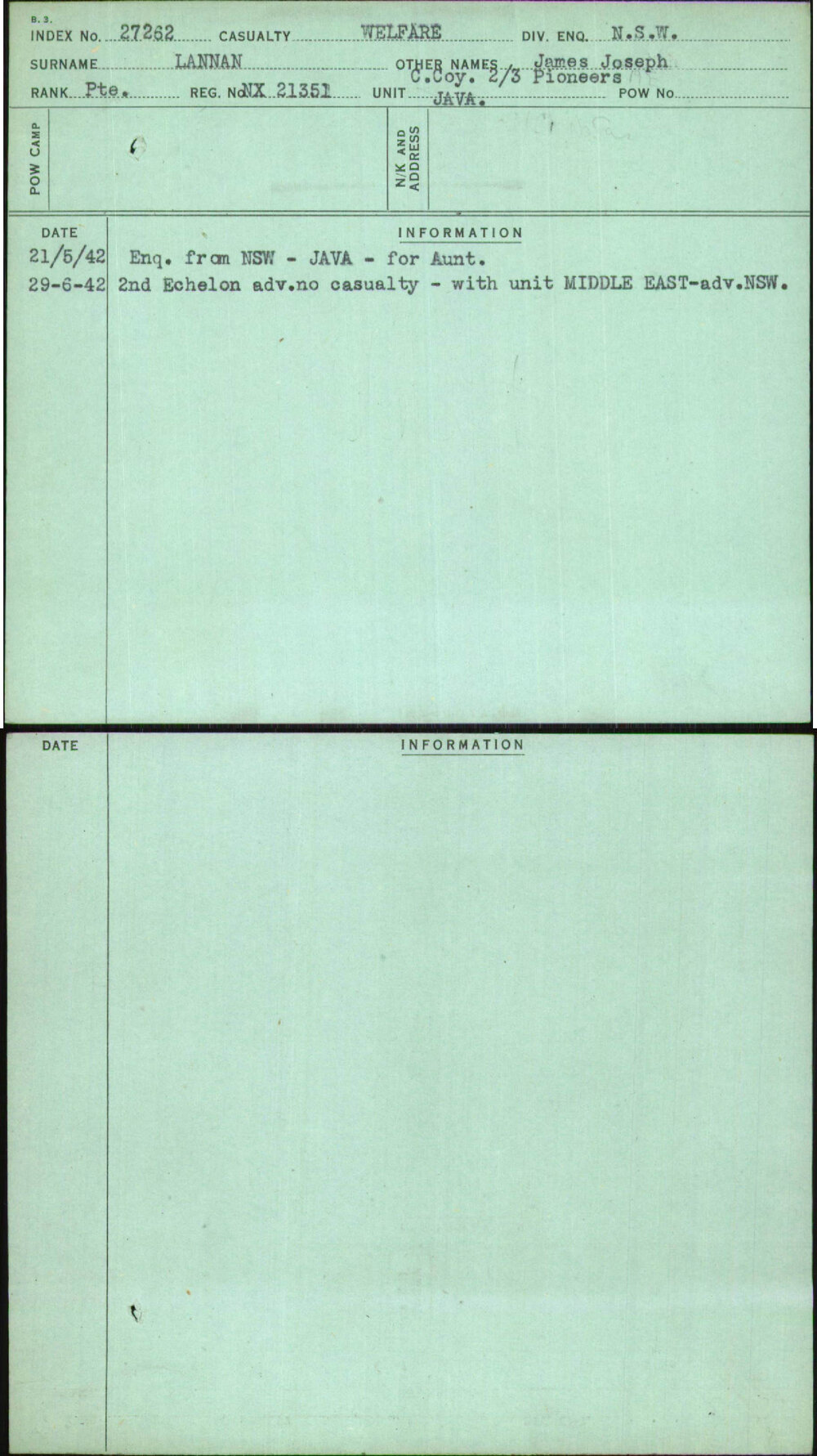 Lannan, James Joseph, NX21351