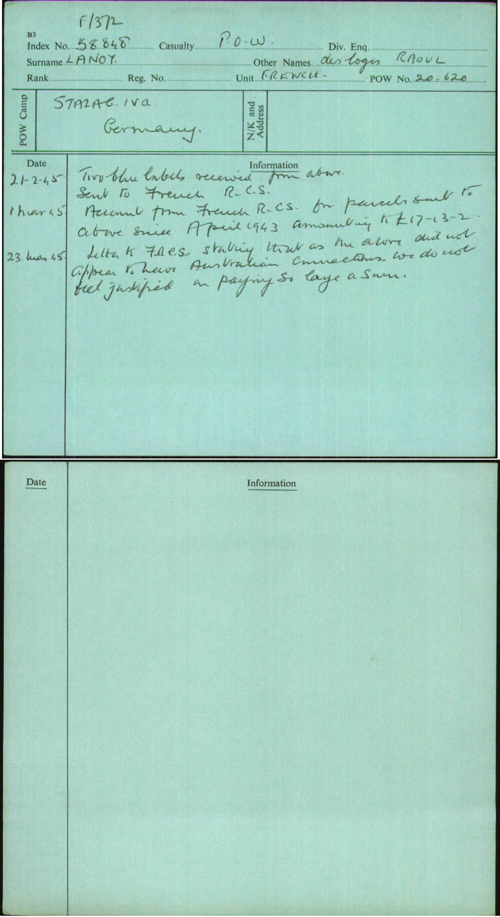 Lanoy, Des Login Raoul, [No Service Number]