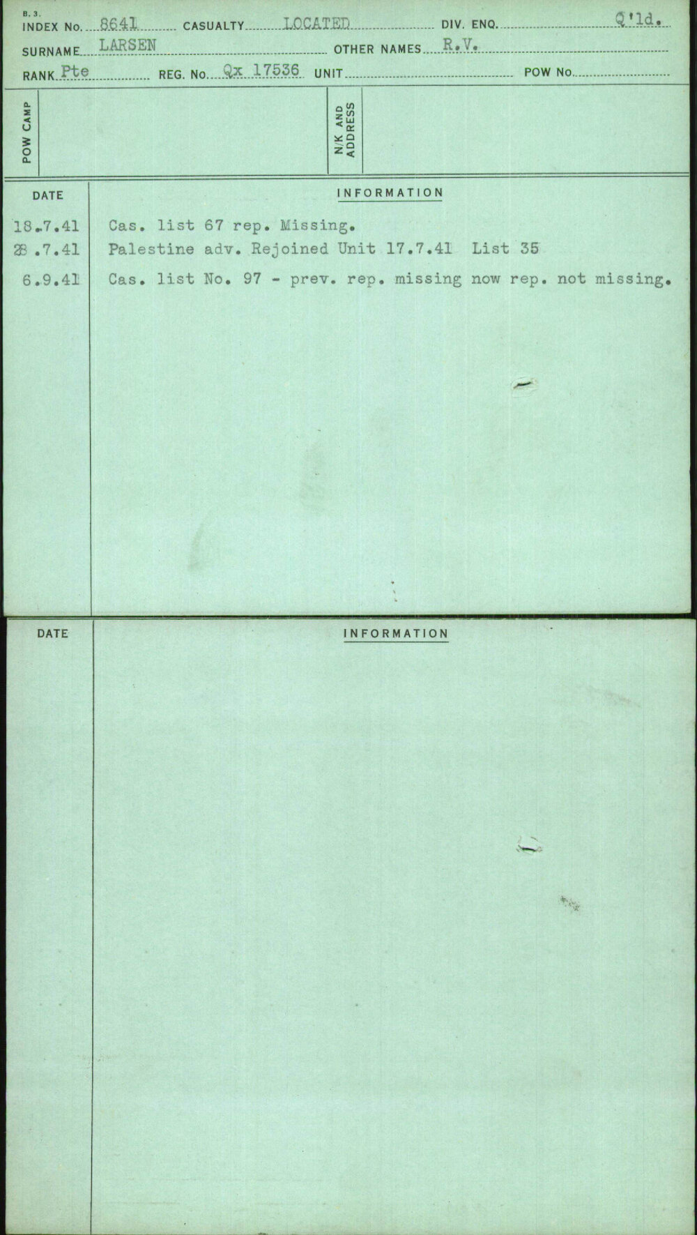 Larsen, R V, QX17536