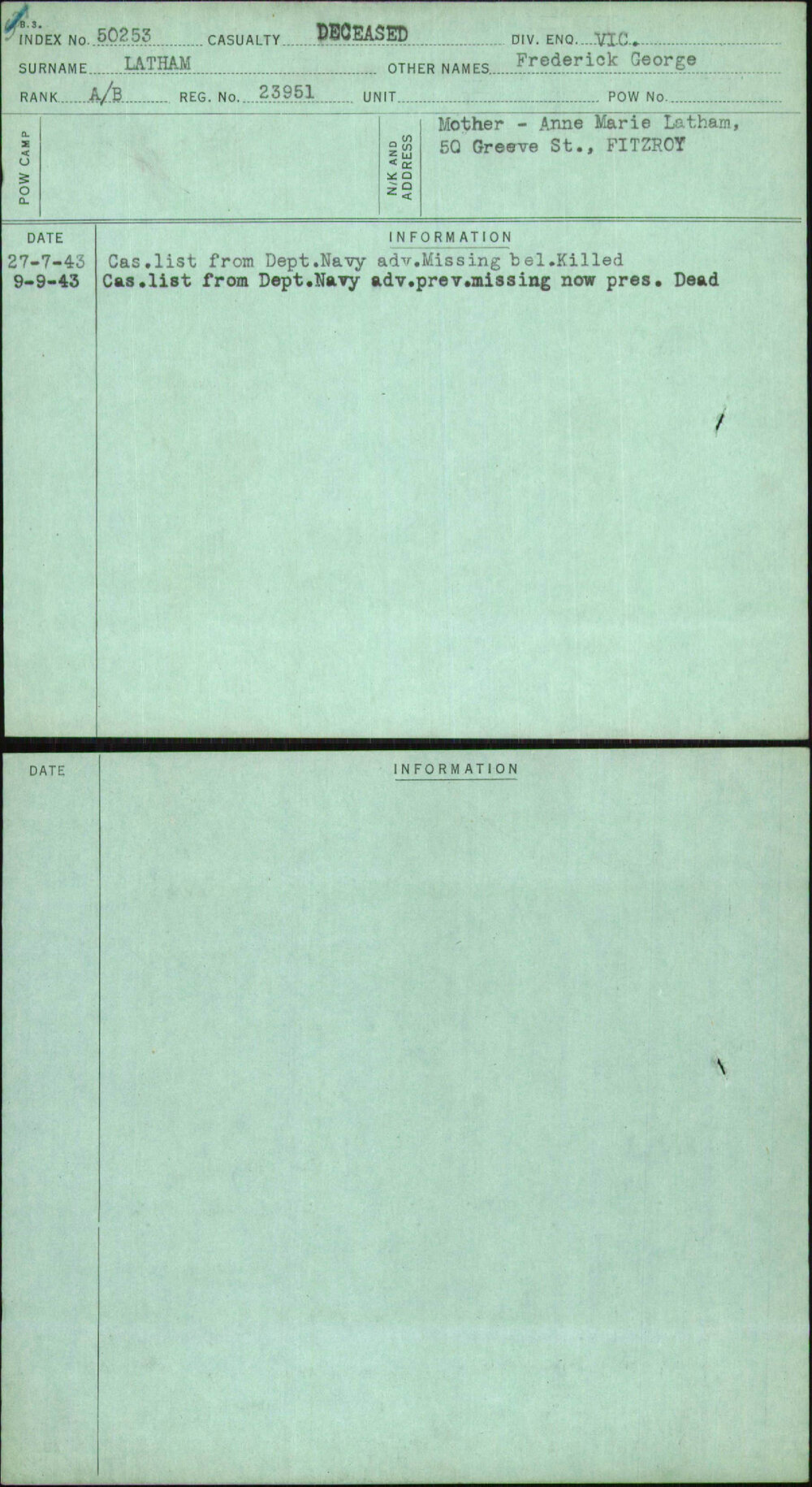 Latham, Frederick George, 23951