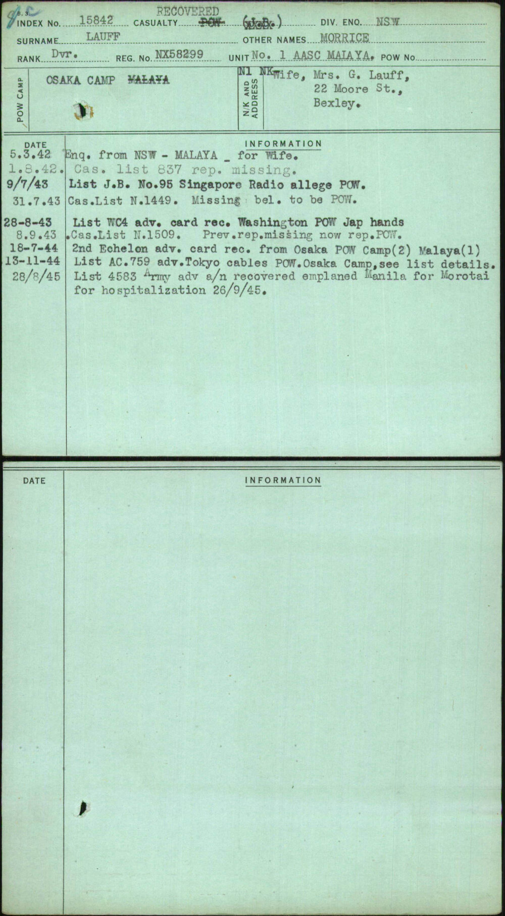 Lauff, Morrice, NX58299