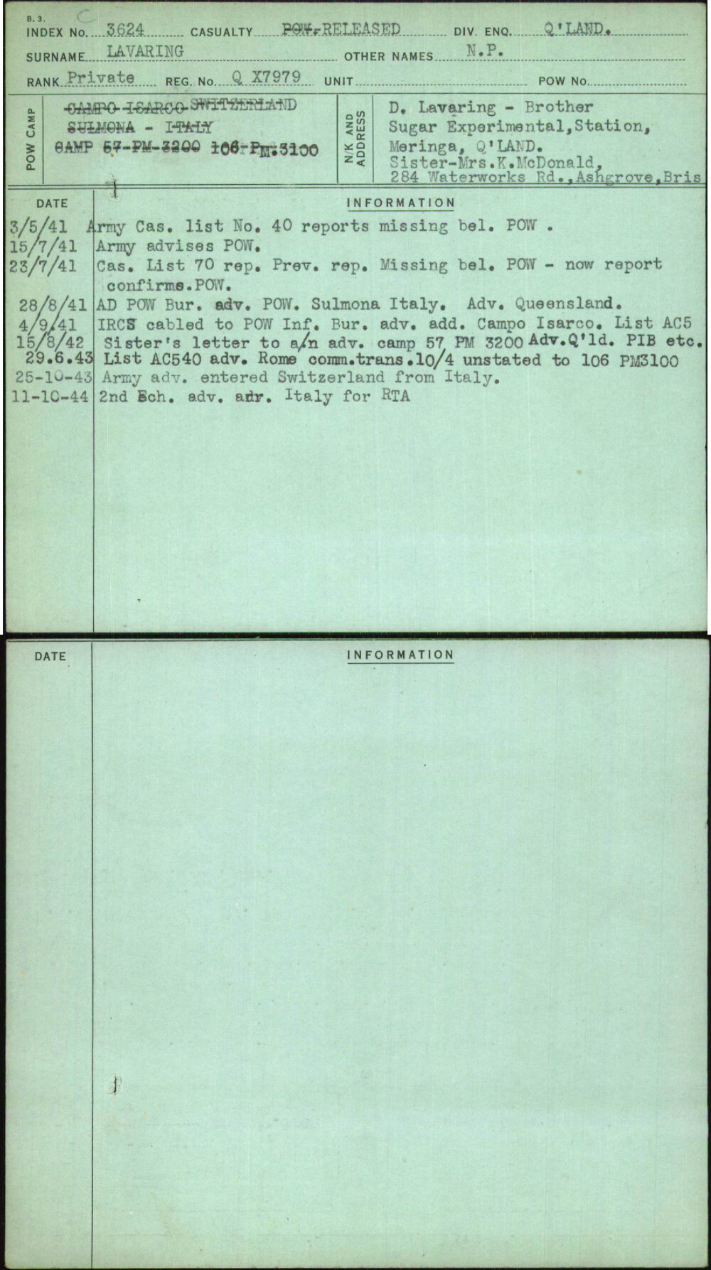Lavaring, N P, QX7979