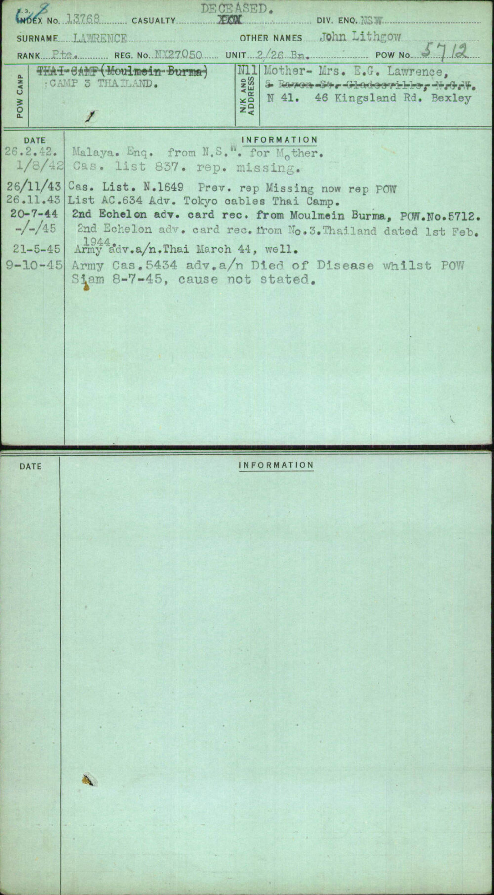 Lawrence, John Lithgow, NX27050