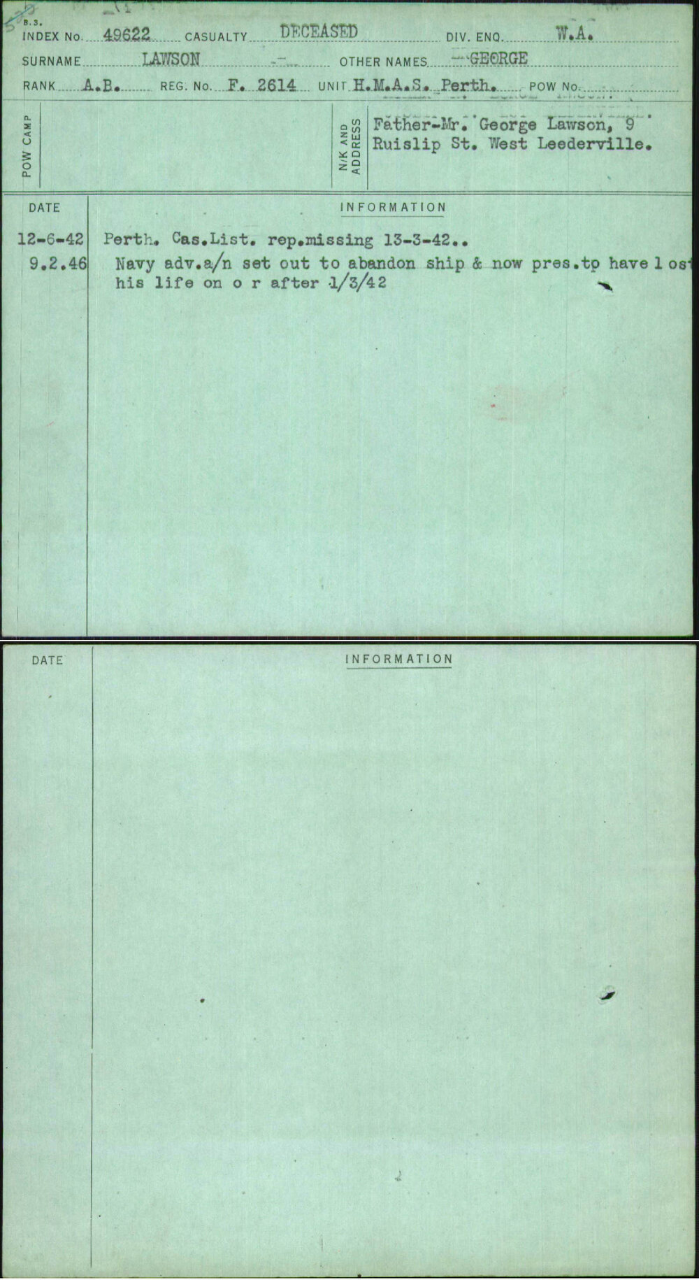 Lawson, George, F2614