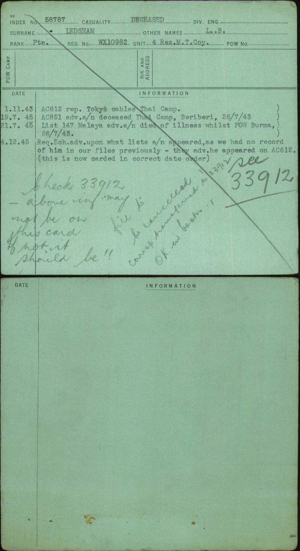 Ledsham, L B, WX10982