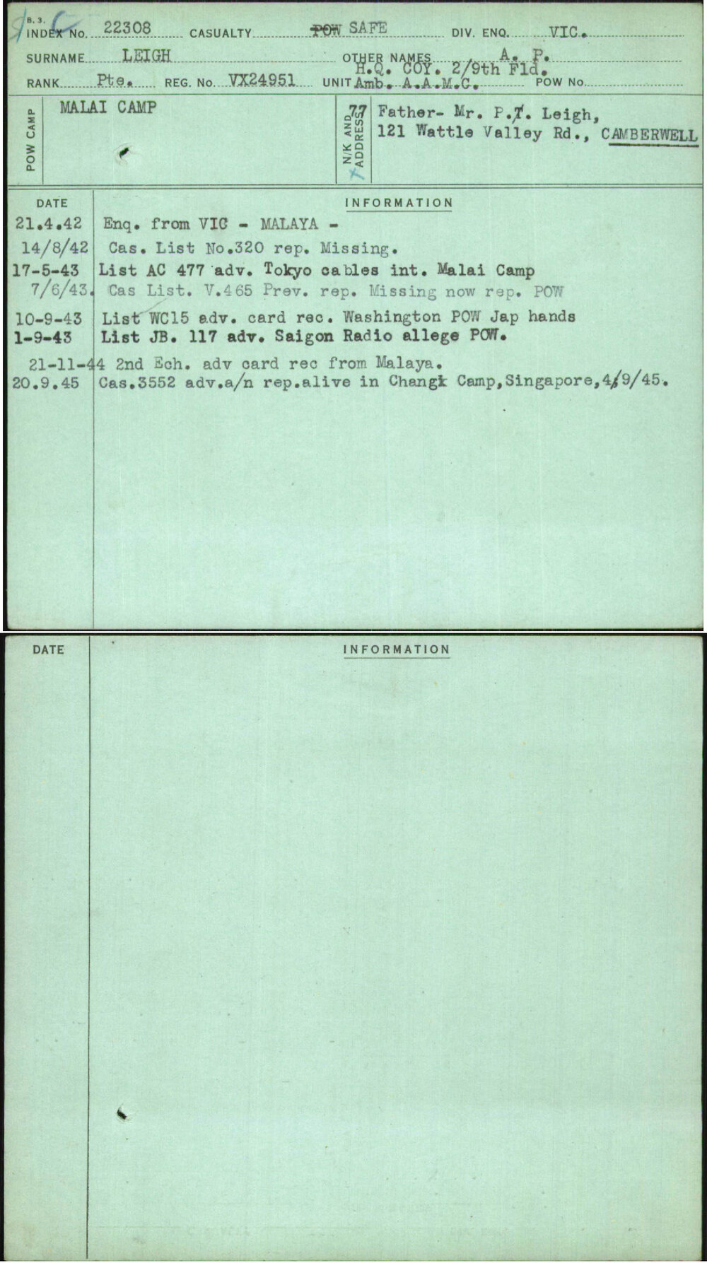 Leigh, A P, VX24951
