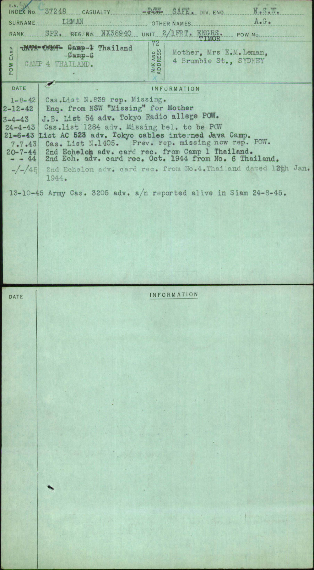 Leman, A G, NX38940