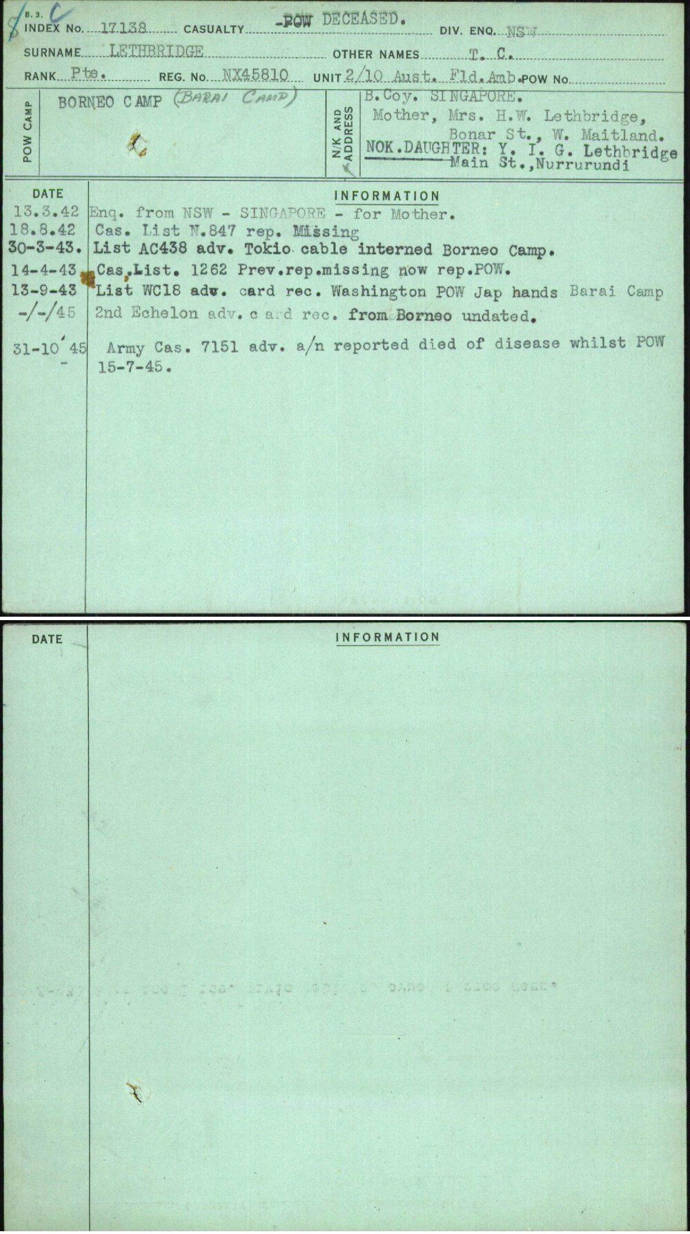 Lethbridge, T C, NX45810
