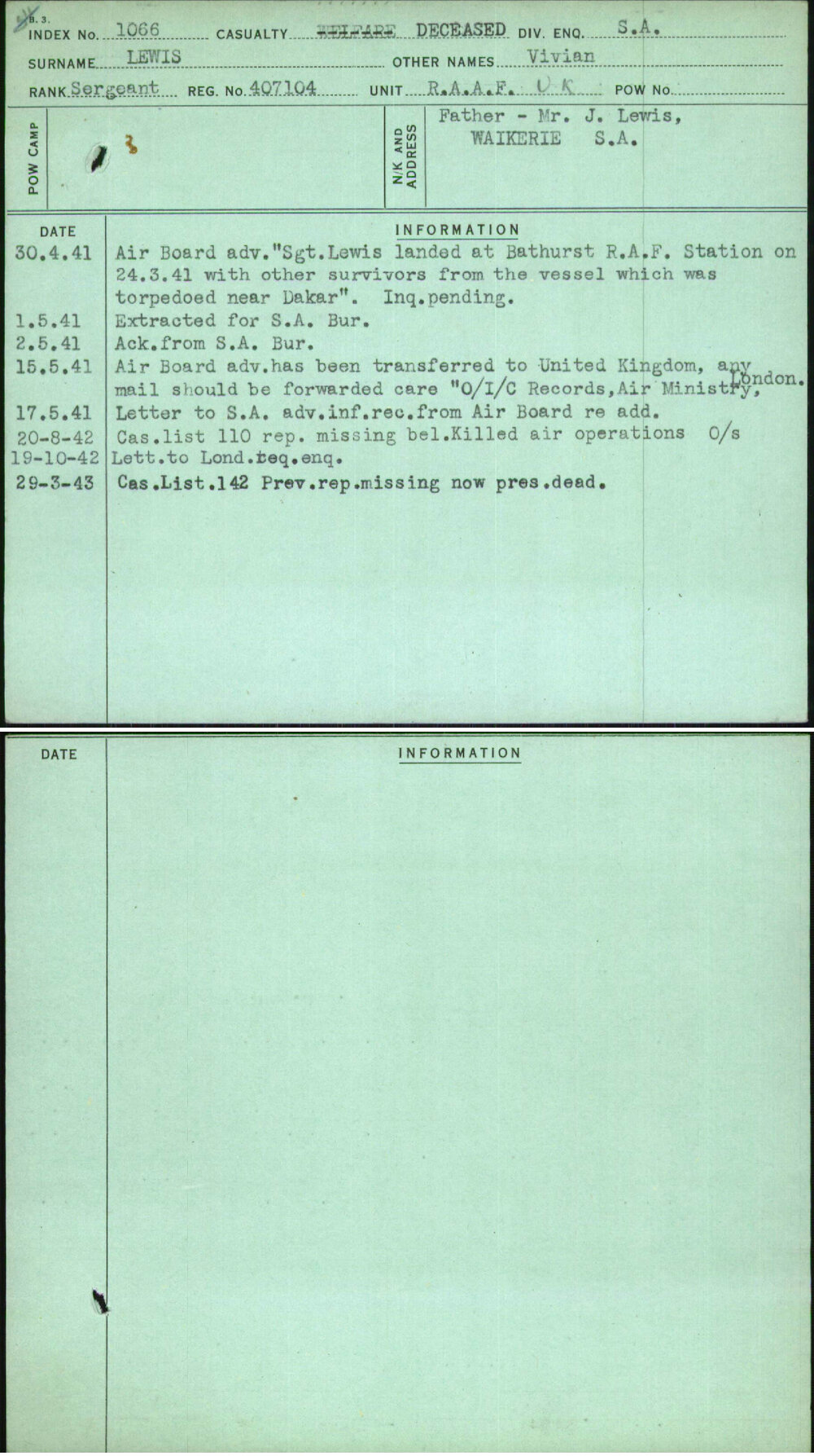 Lewis, Vivian, 407104