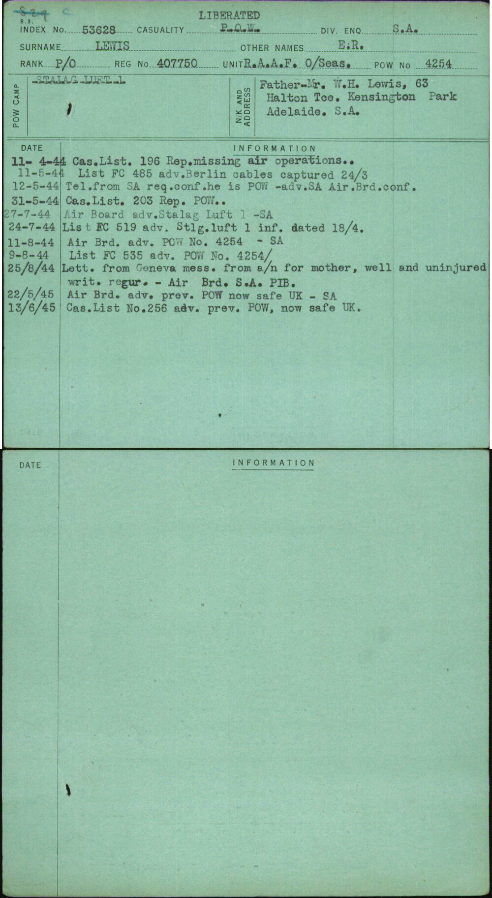 Lewis, E R, 407750